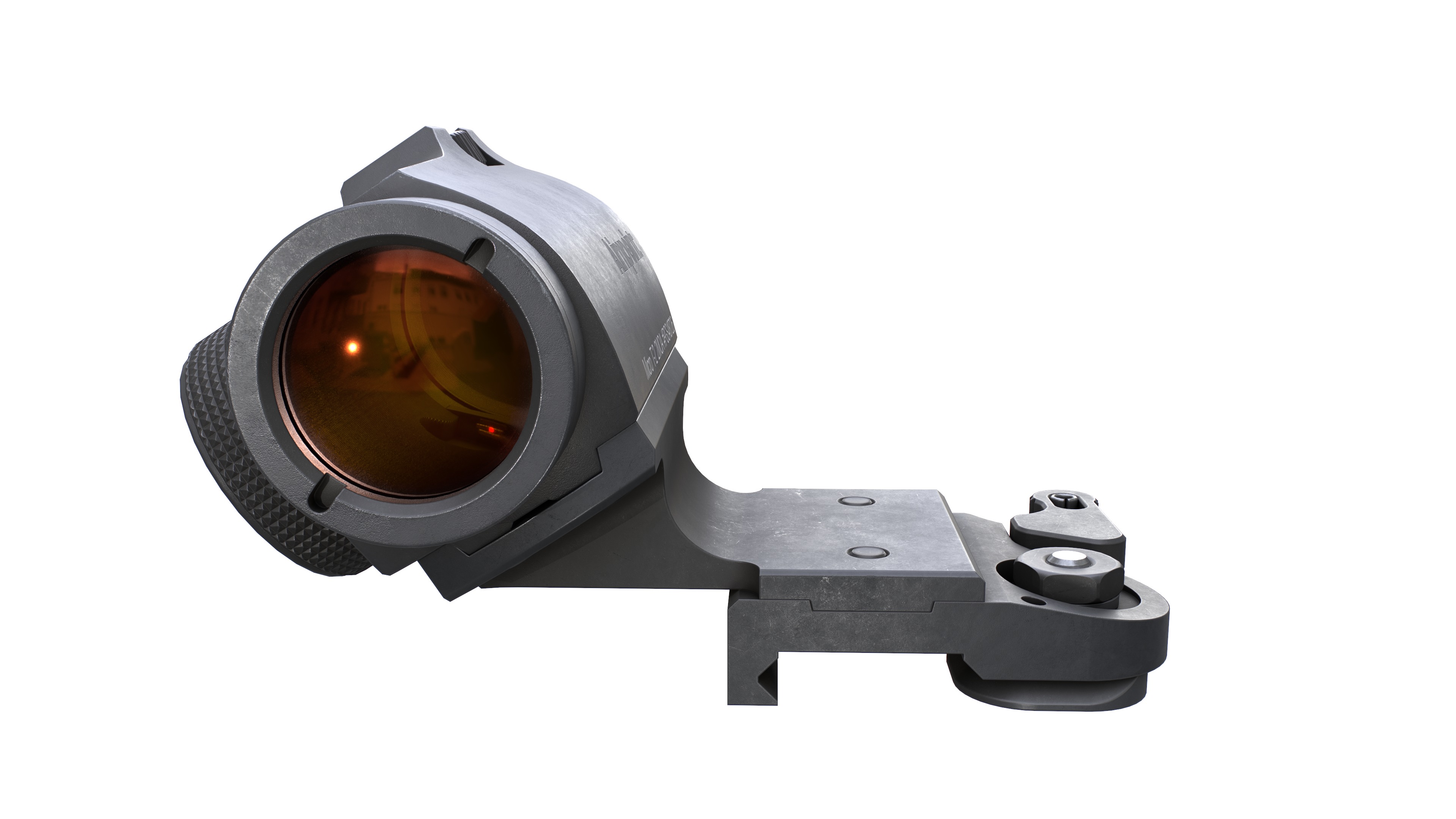 Aimpoint Micro T2 Red Dot Sight Low-poly 3D model_17
