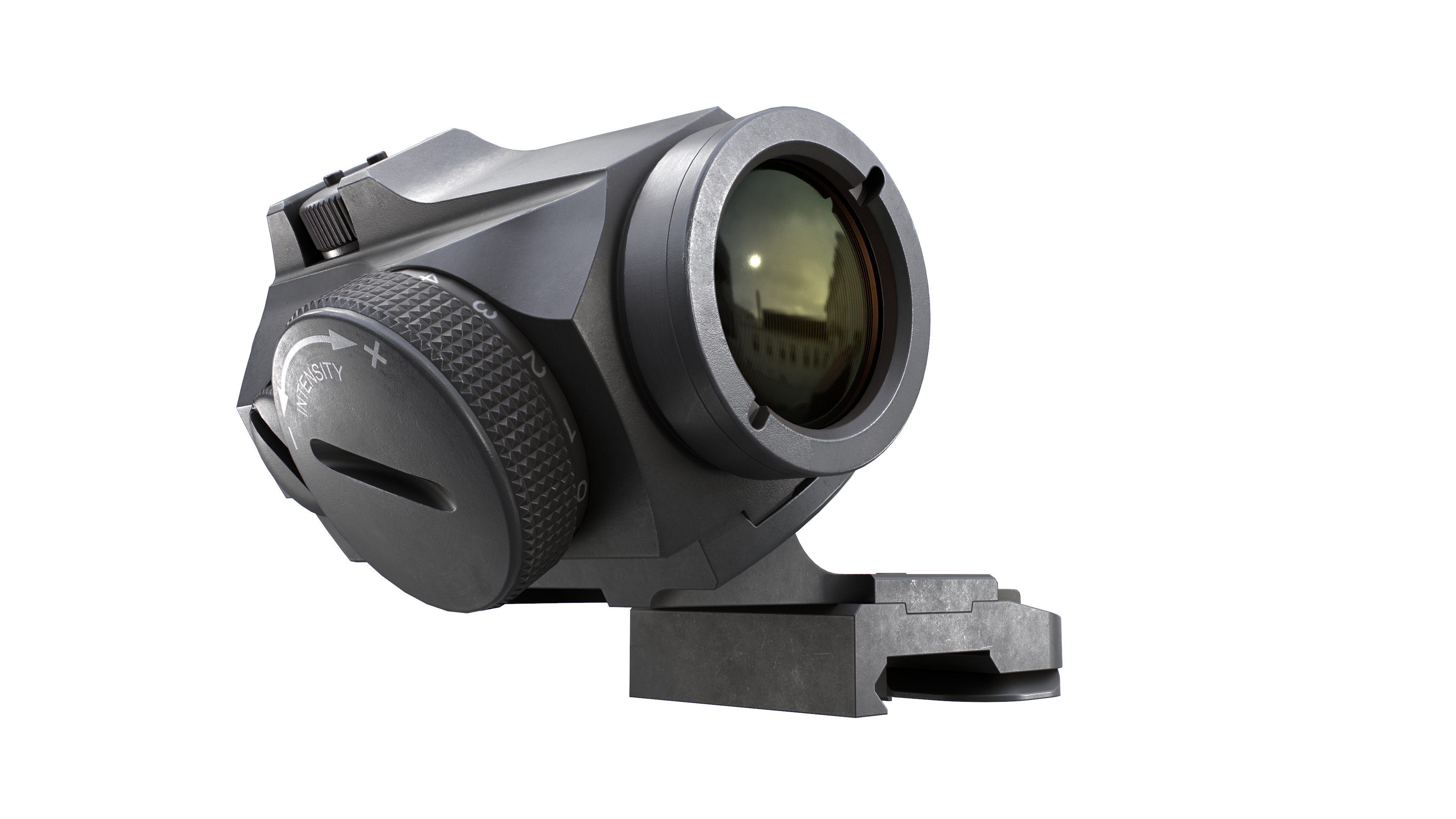 Aimpoint Micro T2 Red Dot Sight Low-poly 3D model_16