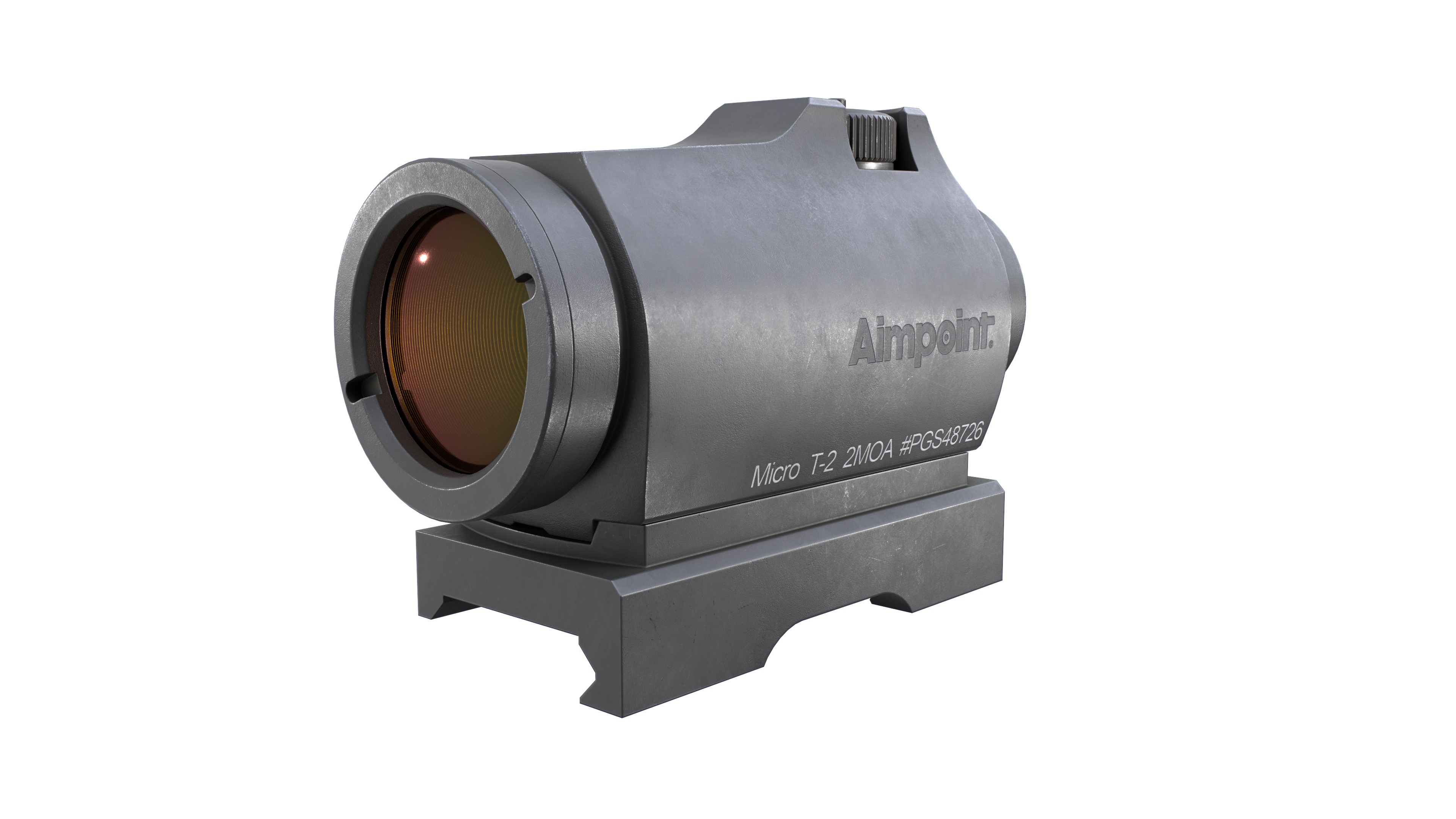 Aimpoint Micro T2 Red Dot Sight Low-poly 3D model_2