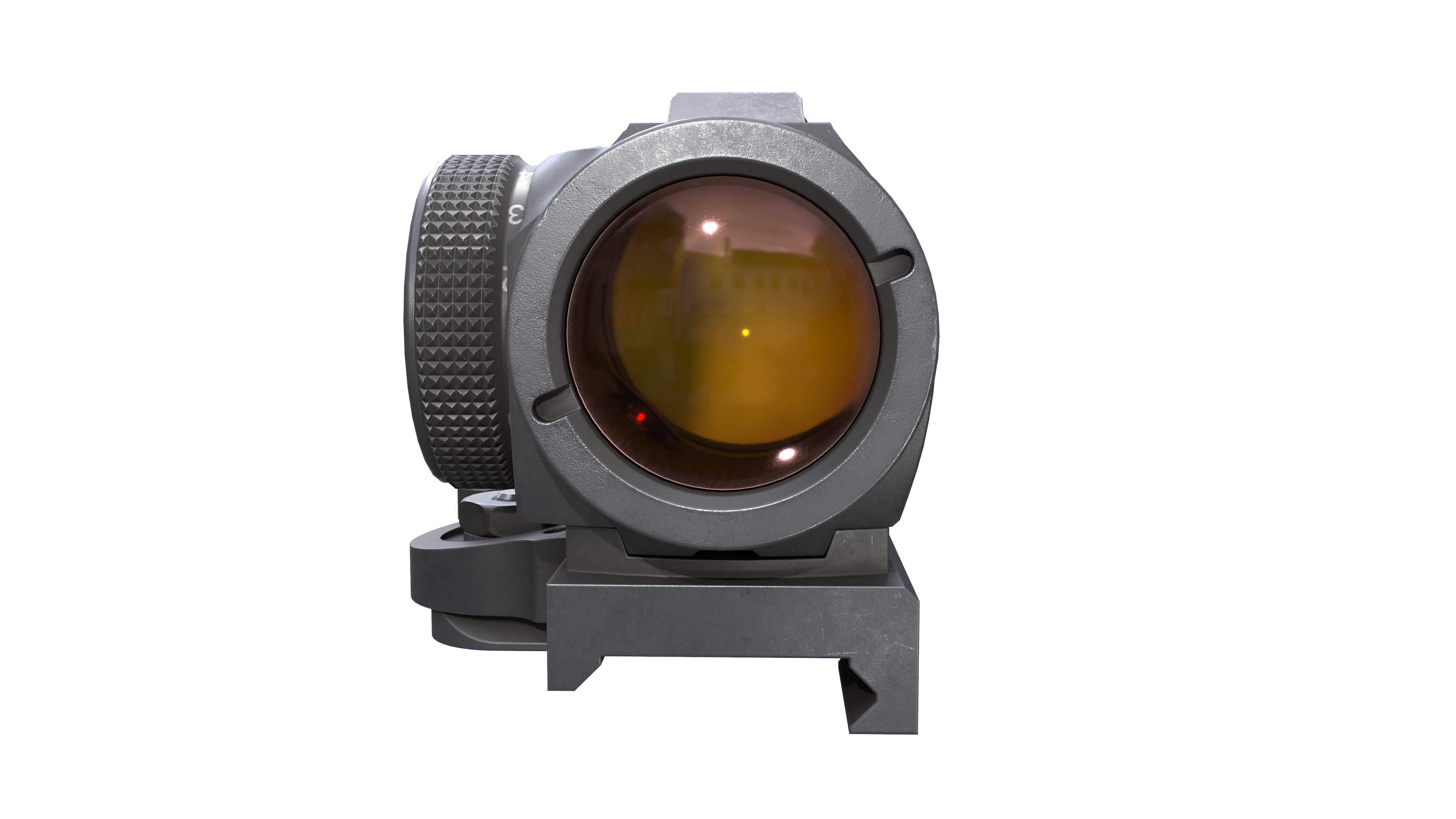 Aimpoint Micro T2 Red Dot Sight Low-poly 3D model_9