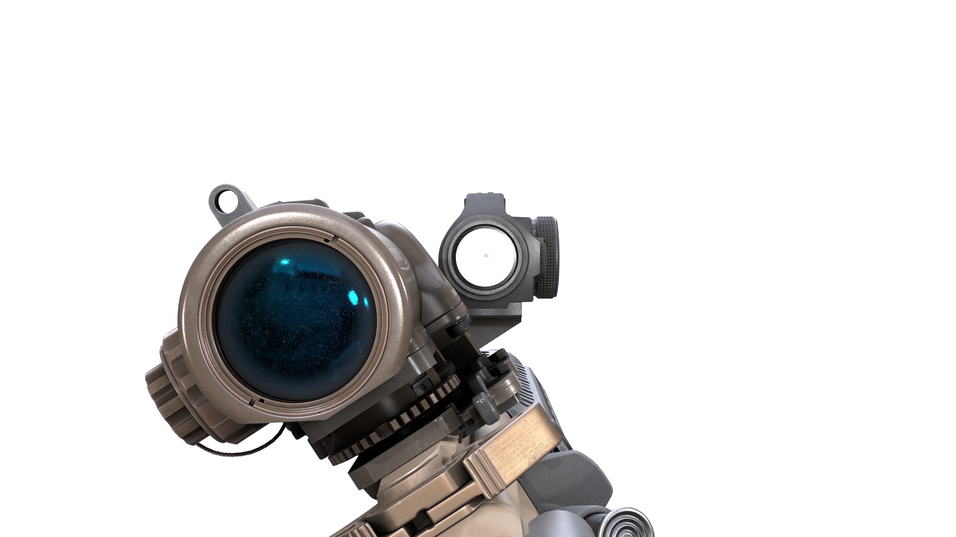 Aimpoint Micro T2 Red Dot Sight Low-poly 3D model_13