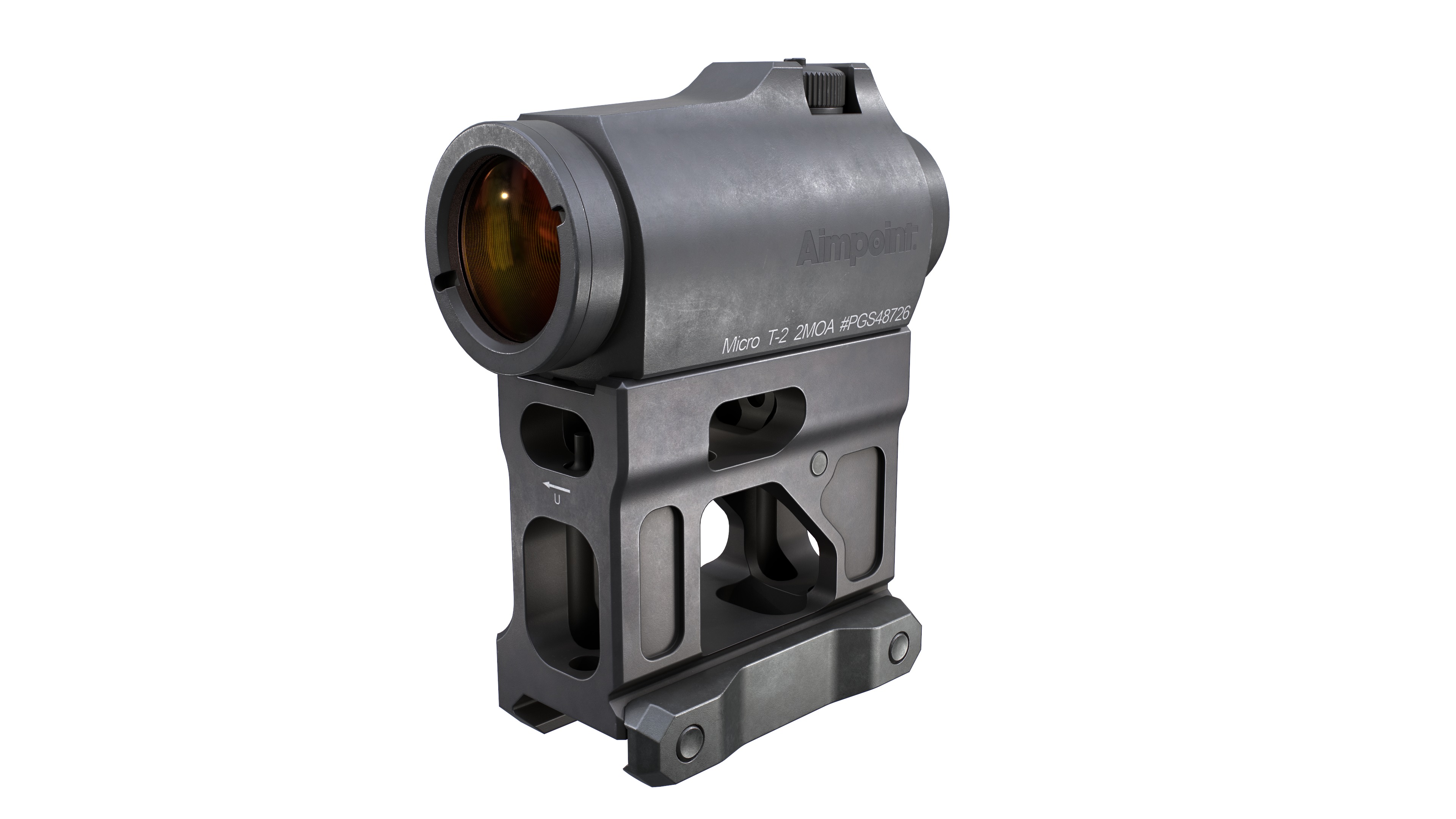 Aimpoint Micro T2 Red Dot Sight Low-poly 3D model_26