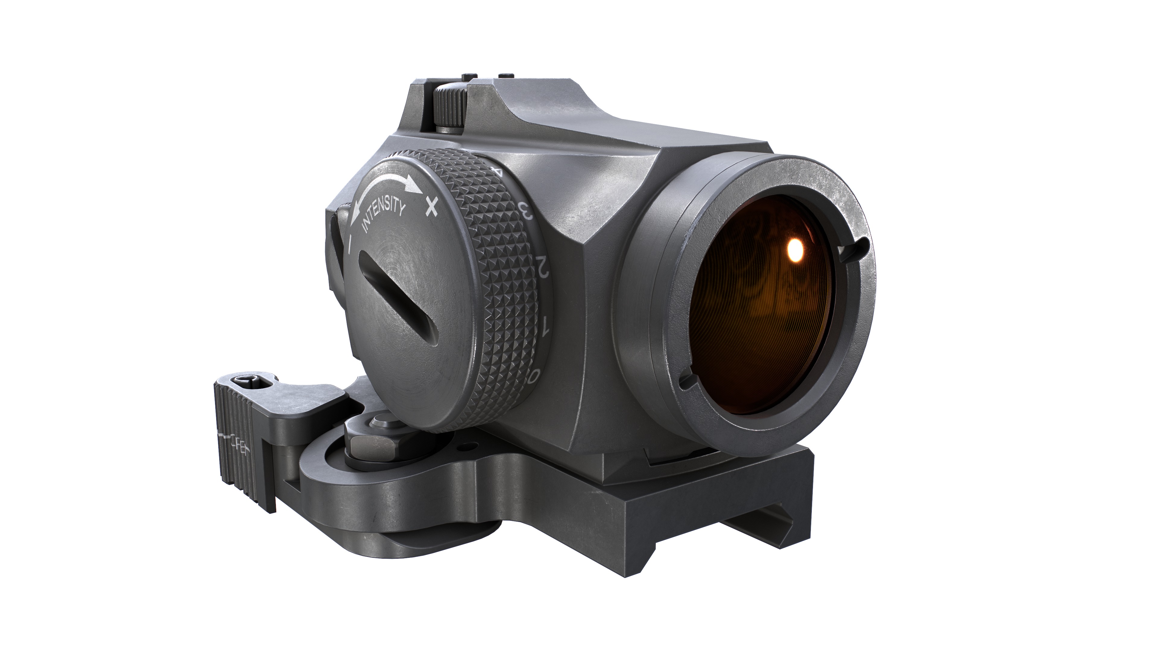 Aimpoint Micro T2 Red Dot Sight Low-poly 3D model_8