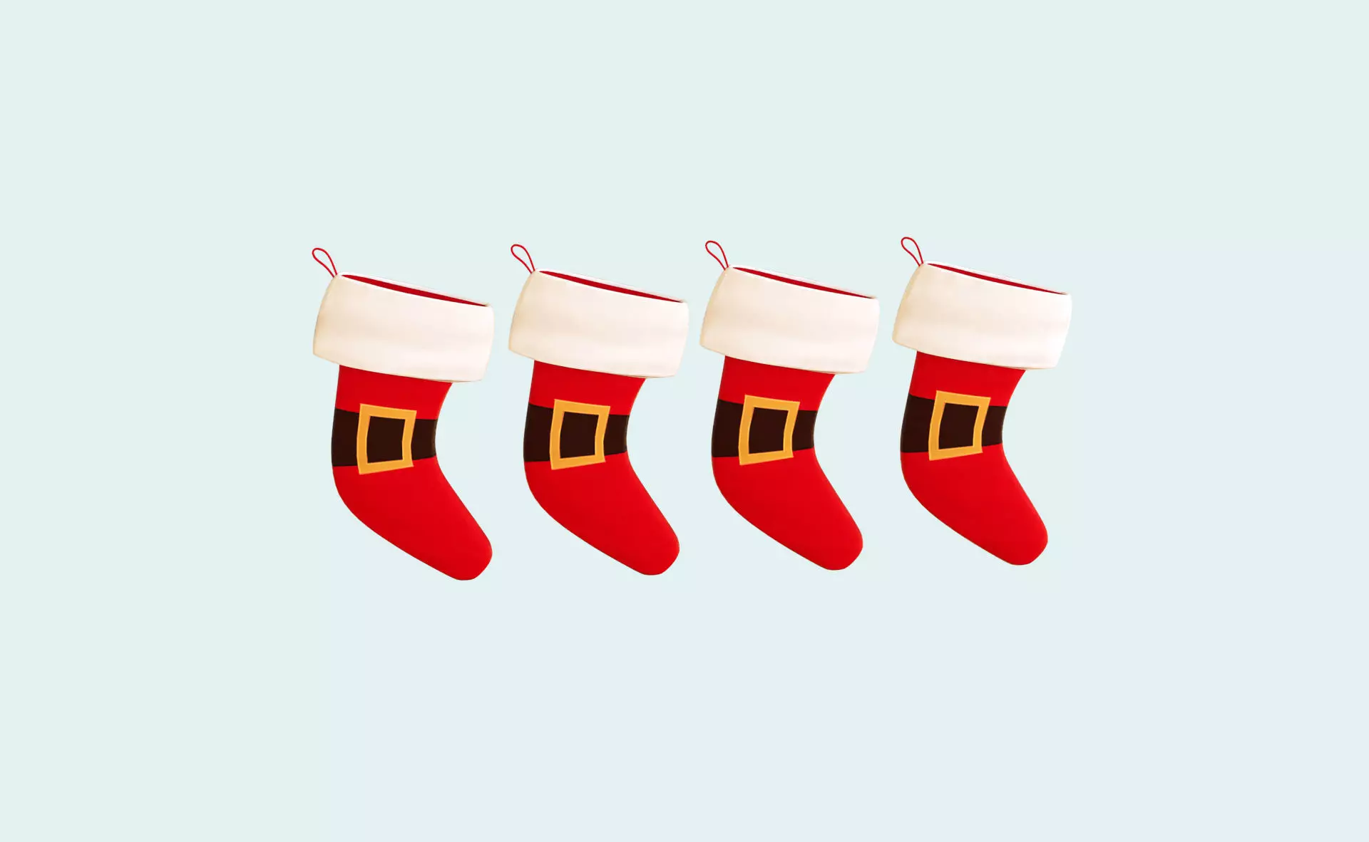 Cartoon Gift Christmas Stocking v006 Low-poly 3D model_0