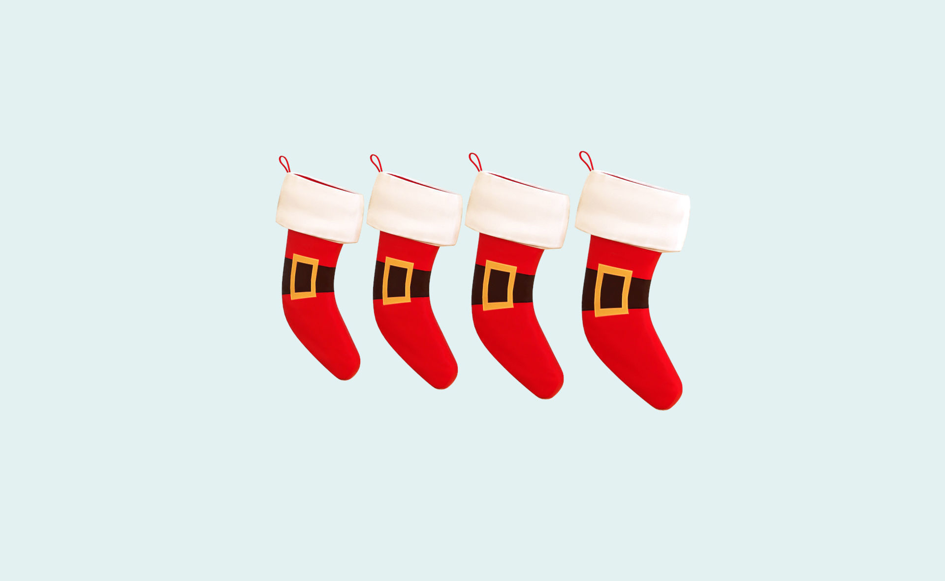 Cartoon Gift Christmas Stocking v006 Low-poly 3D model_1