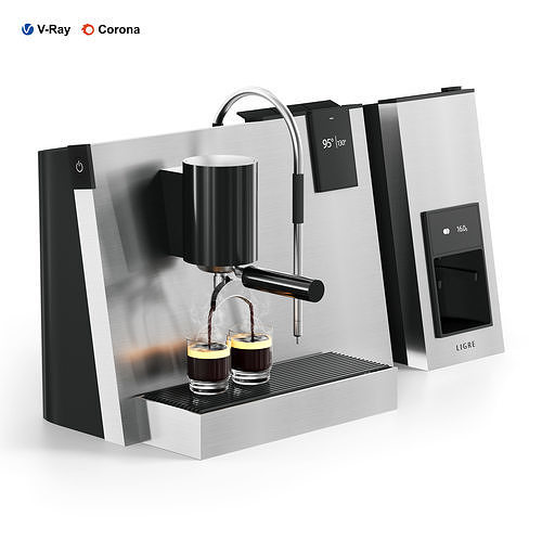 LIGRE MODERN COFFEE MAKER 3D model
