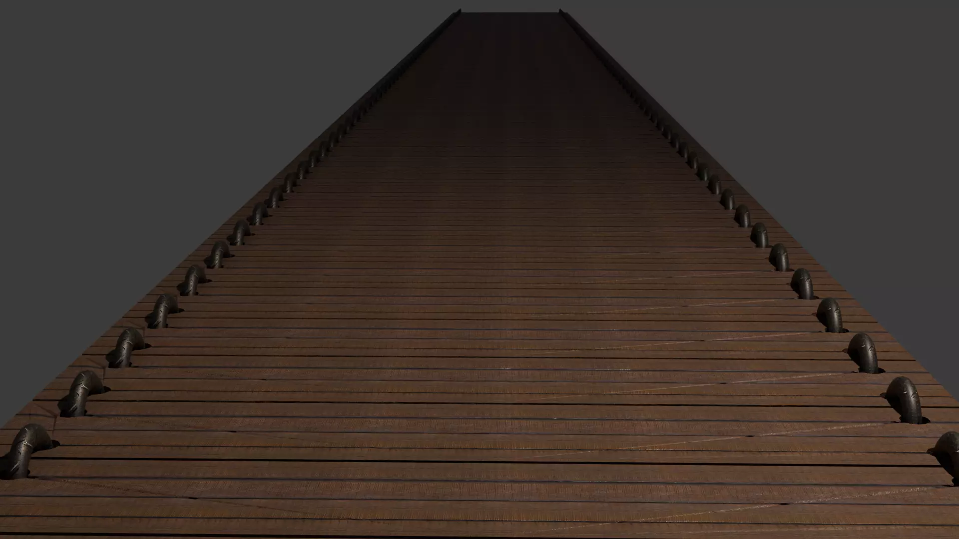 Rustic 3D Wooden Bridge - Detailed Blender Model Free low-poly 3D model