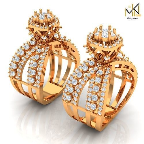 Engagement ring 3D print model