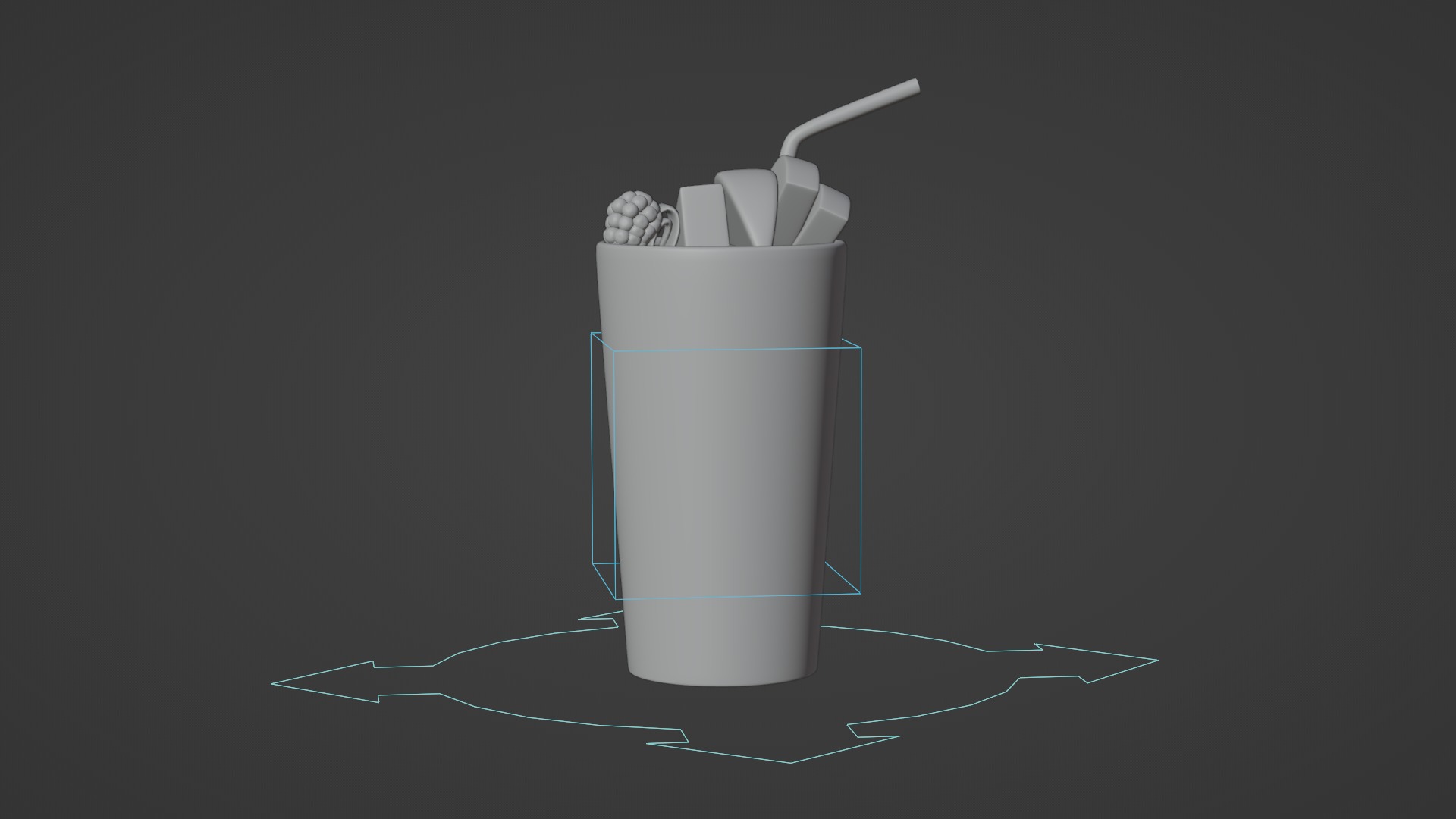 3D Glass Juice With Rig 3D model_5