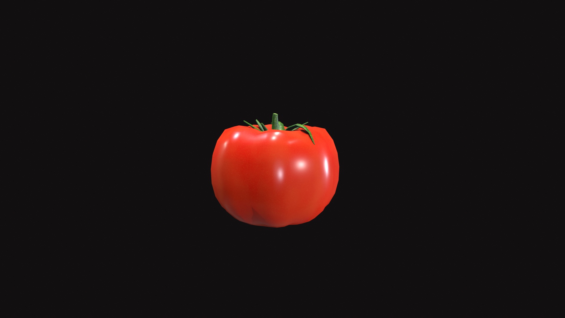 Tomato Low-poly 3D model_6