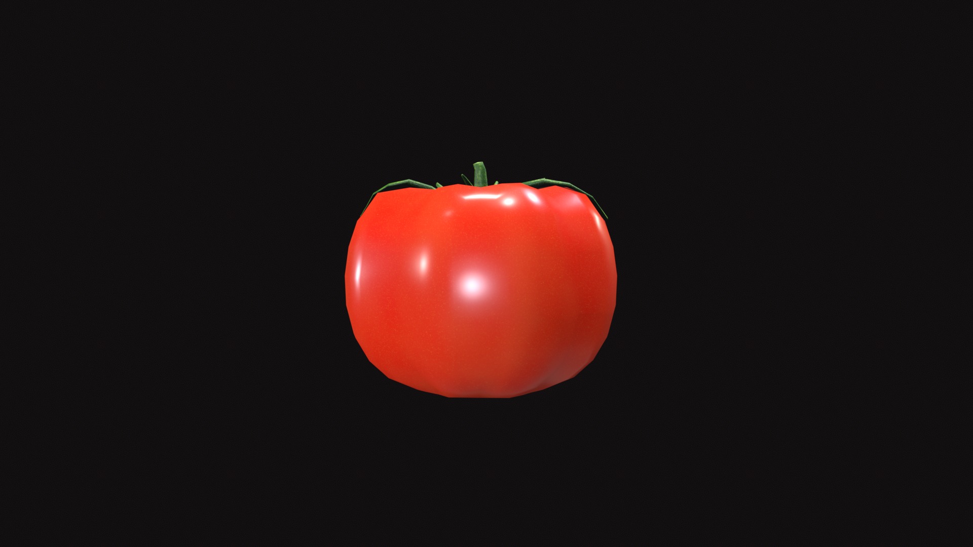 Tomato Low-poly 3D model_5