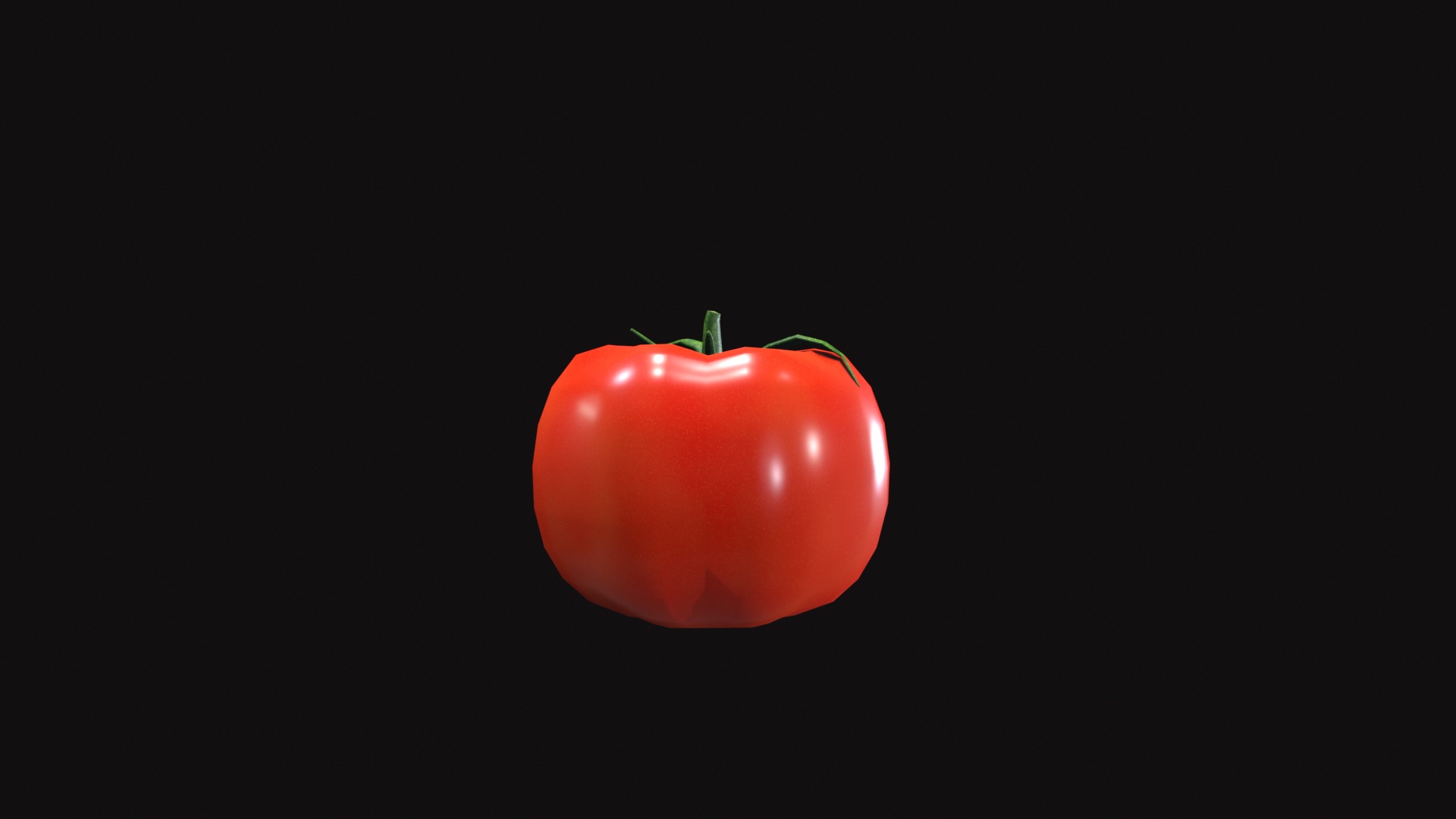 Tomato Low-poly 3D model_3