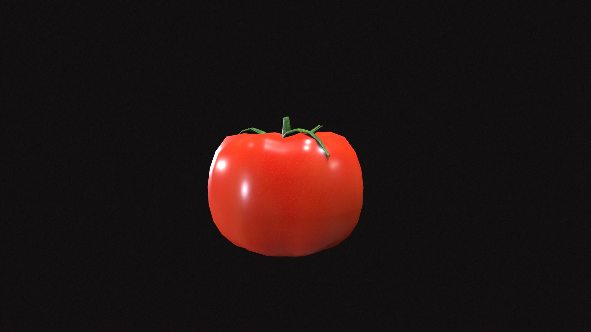 Tomato Low-poly 3D model_2