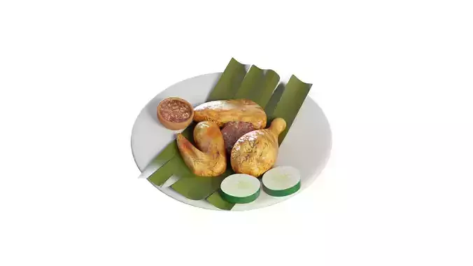 3D Food Chicken Pop With Rig