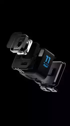 GOPRO HERO11 Black Mini with 4k texture  Animated  3D model