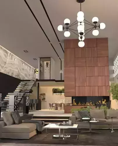 Modern Luxury Living Room-Contemporary Living Room