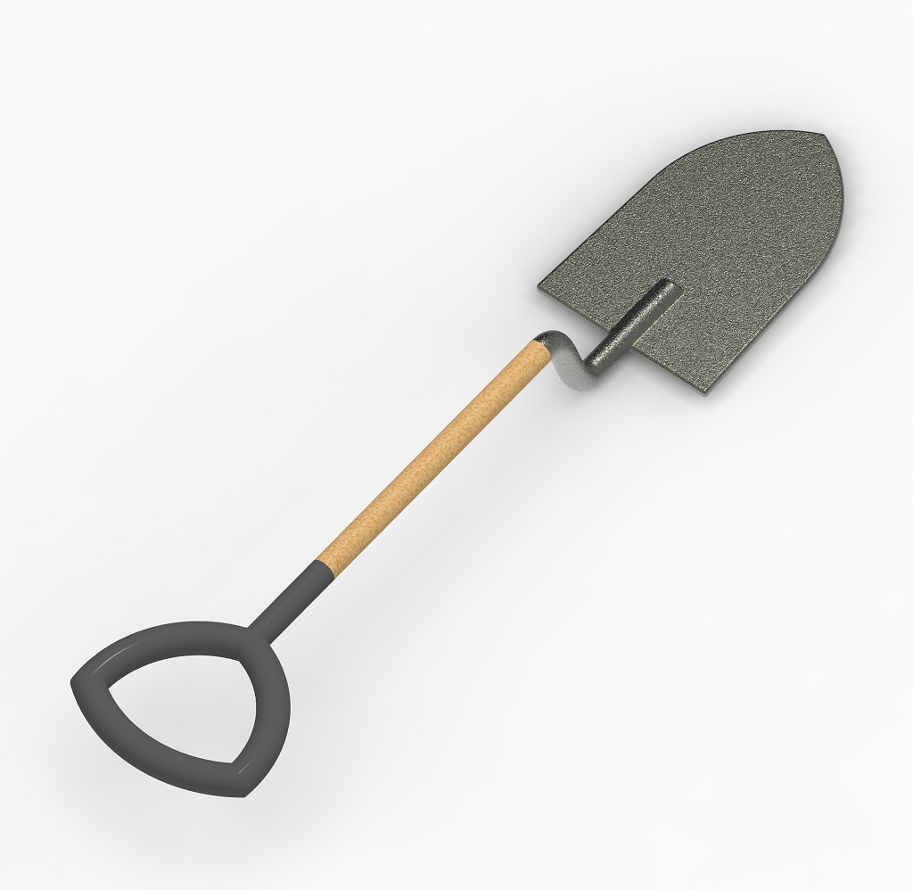 Kids Garden Shovel 3D print model_2