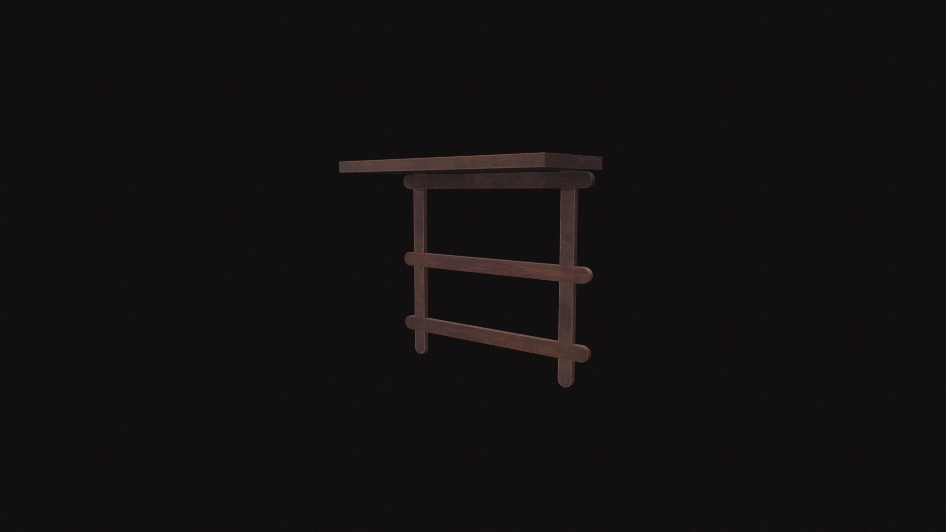 Wall Rack Low-poly 3D model_5