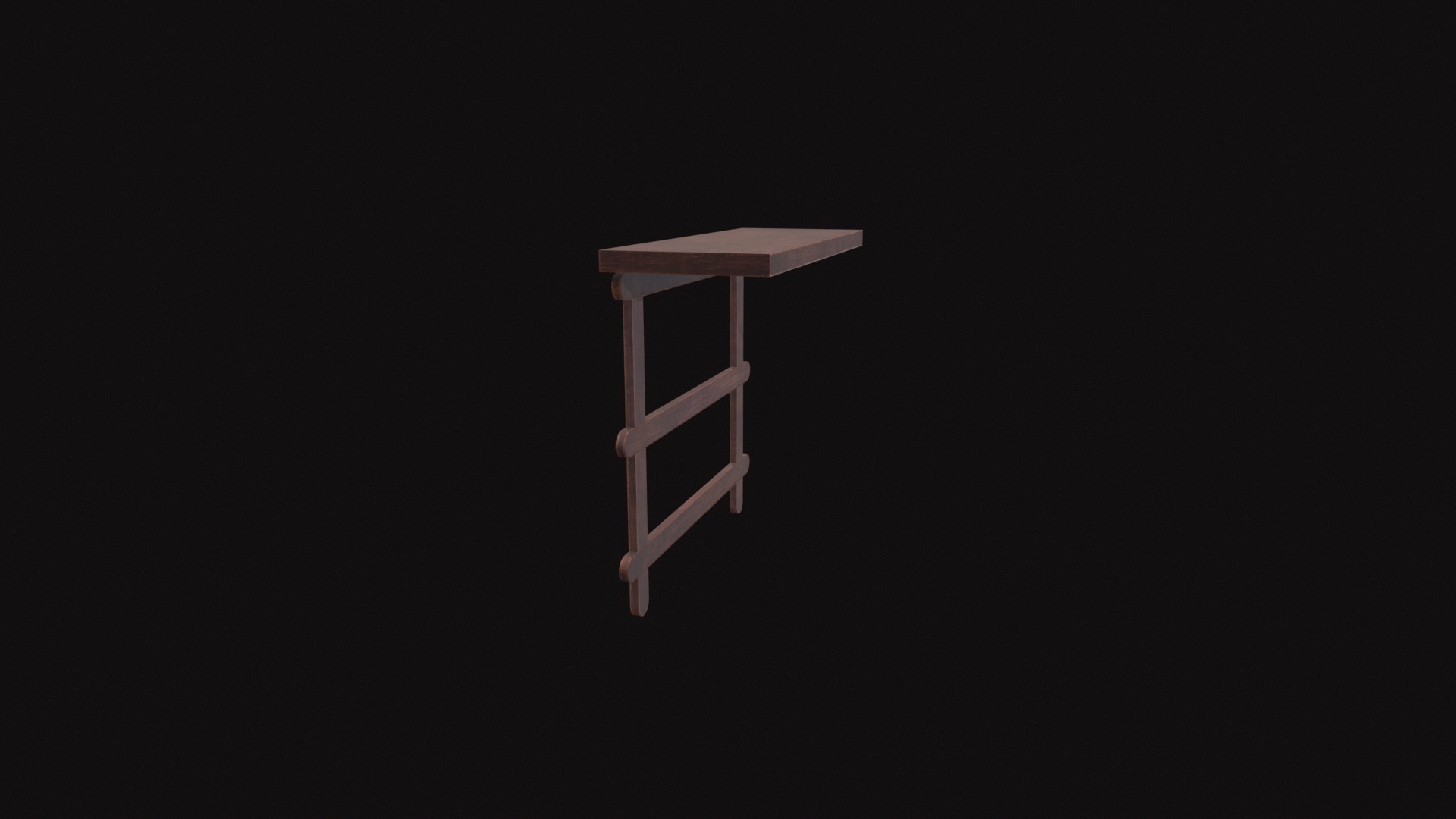 Wall Rack Low-poly 3D model_6