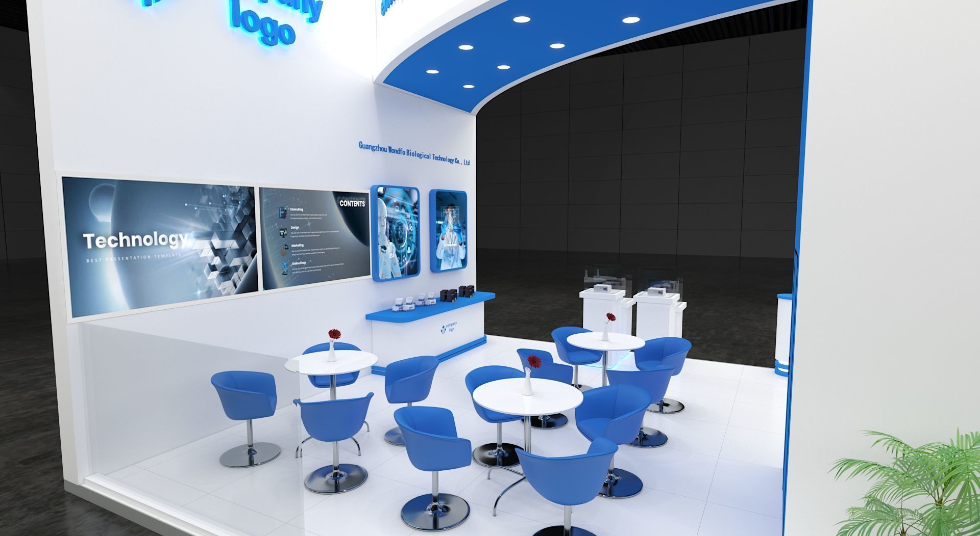 exhibition stand 6x6 model 3D model_5