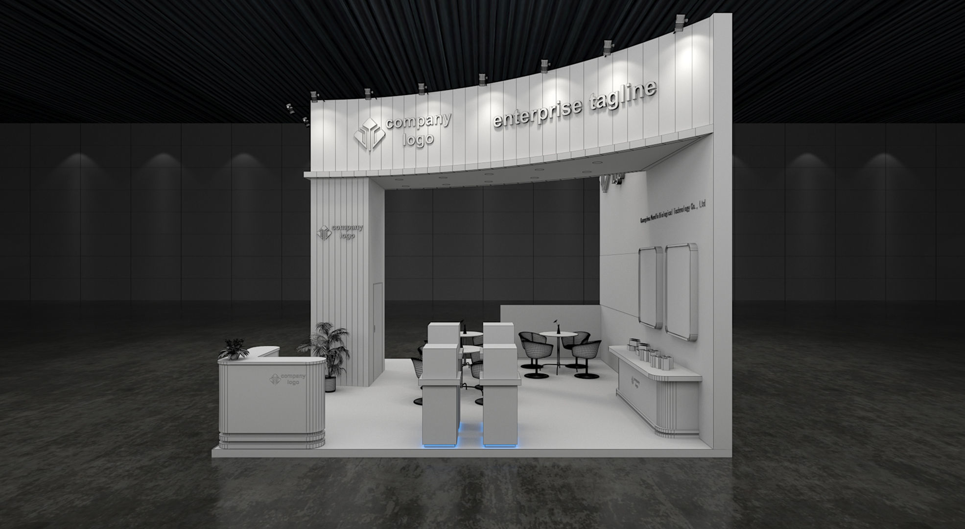 exhibition stand 6x6 model 3D model_6