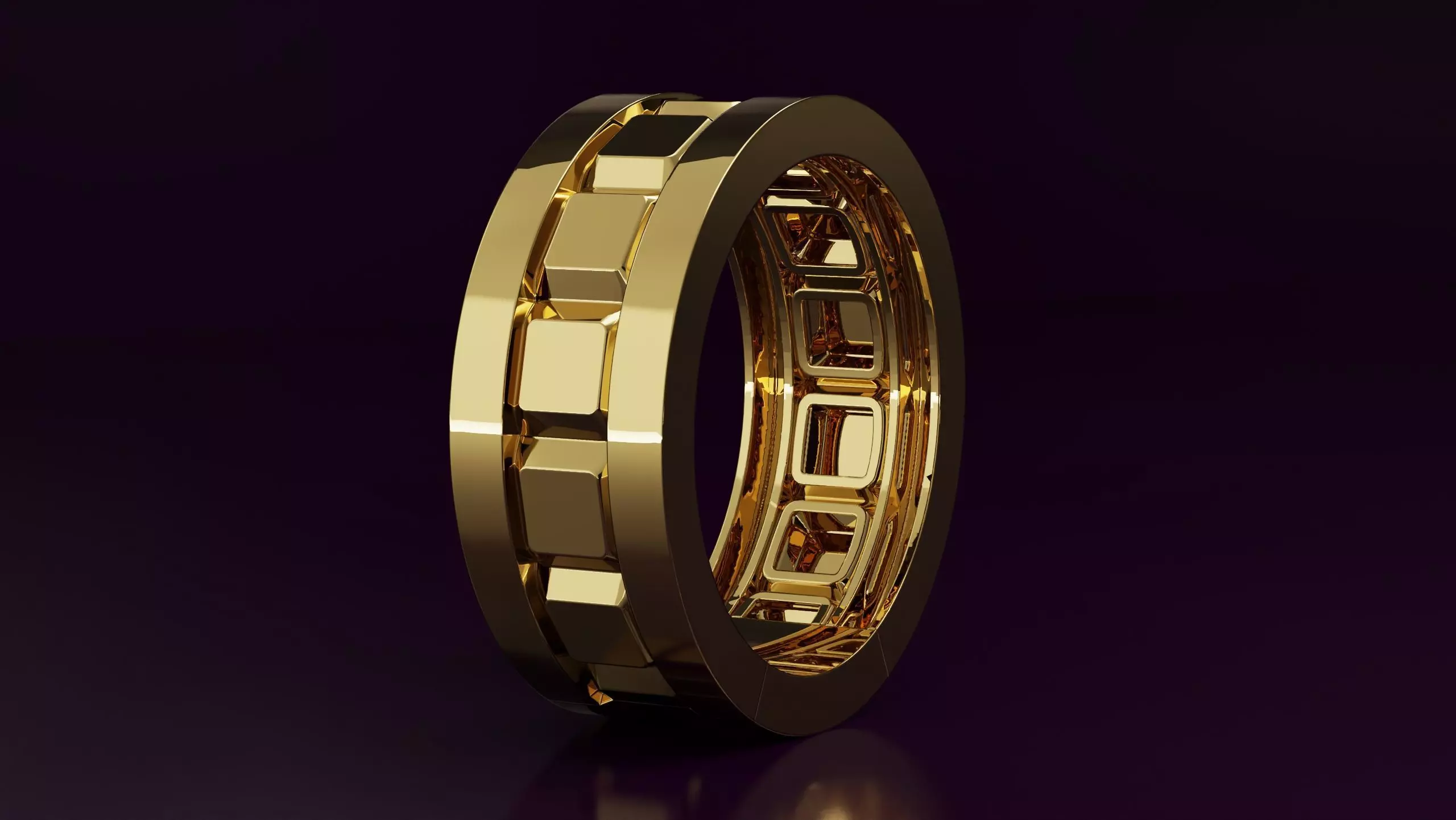 cube Ring N03 3D print model_0