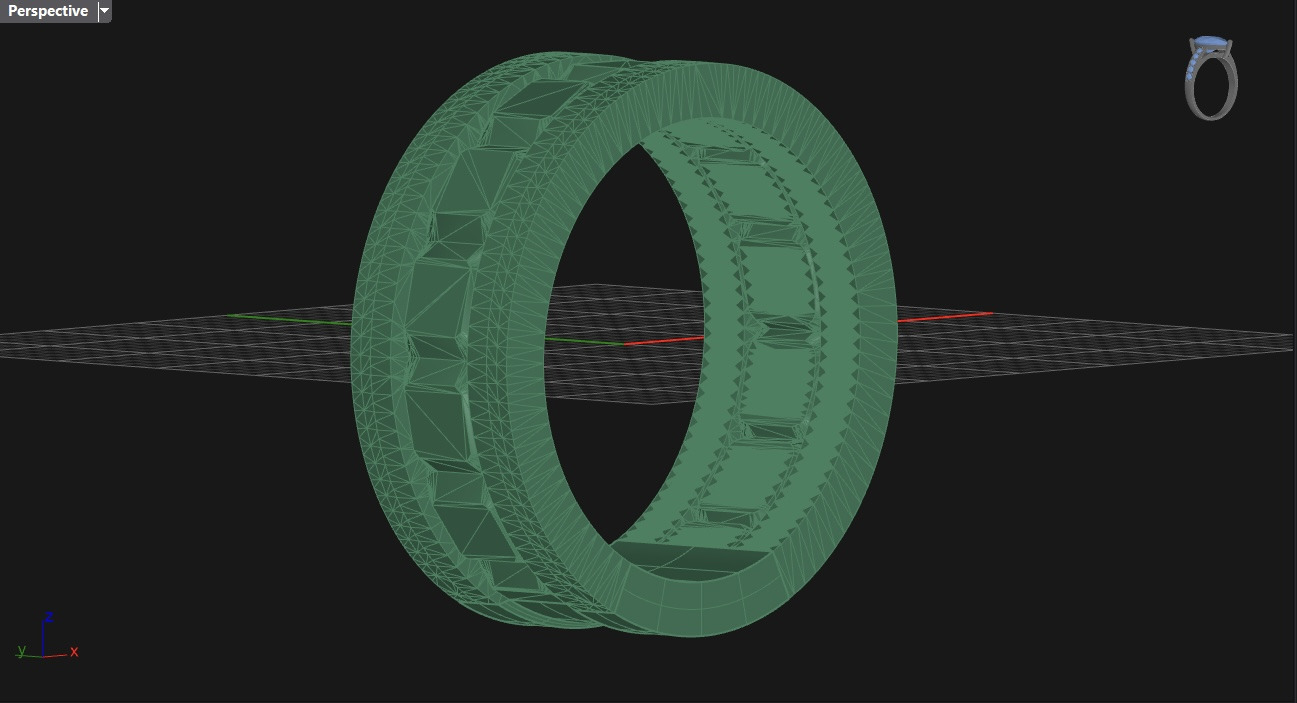 cube Ring N03 3D print model_5