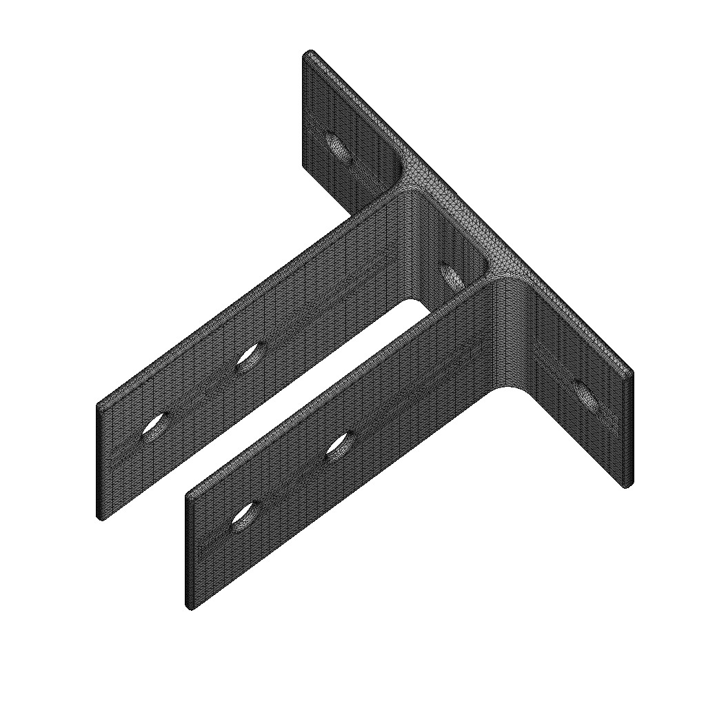 Double Ear Bracket 3D print model_3