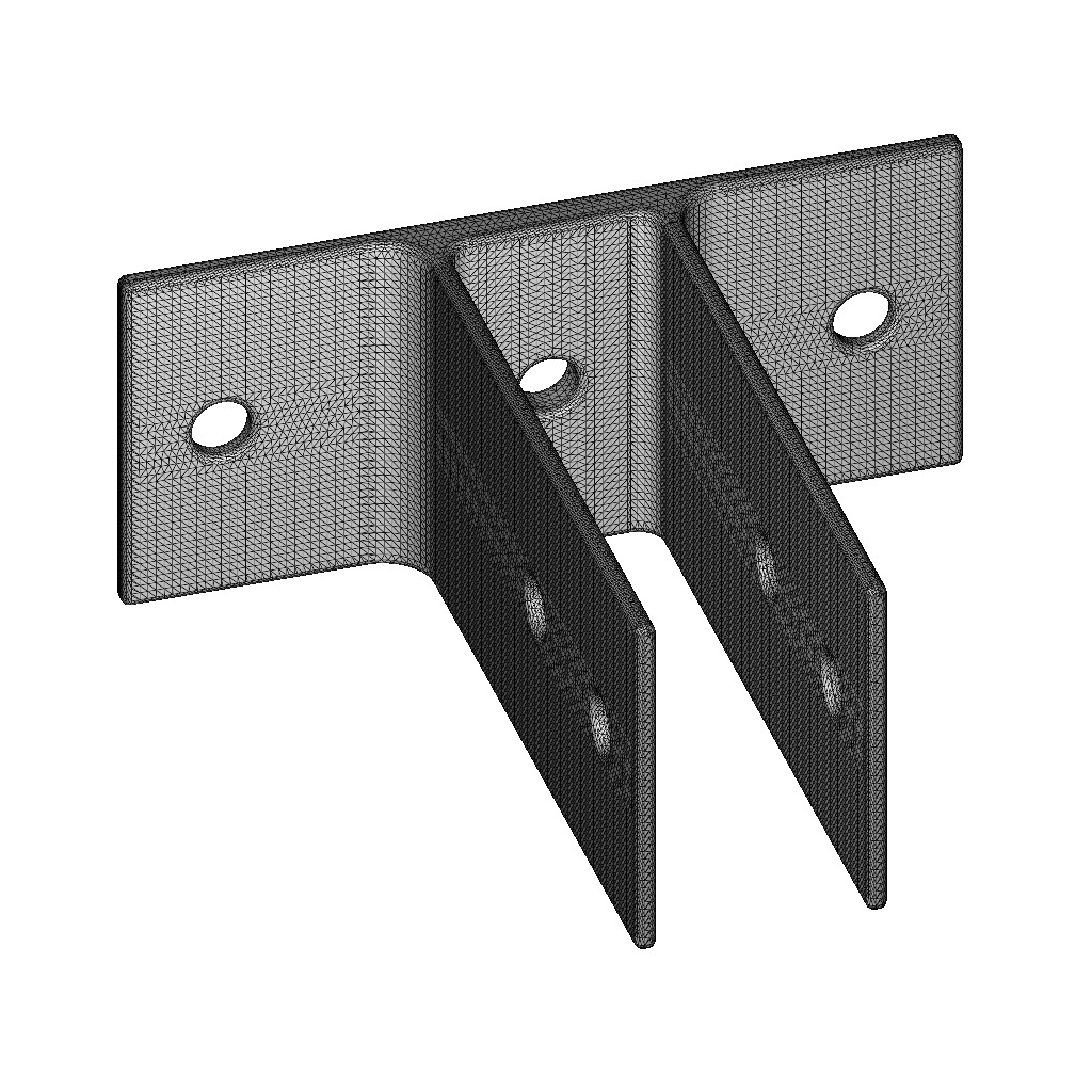 Double Ear Bracket 3D print model_4