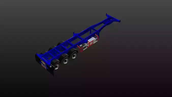 Fishbone tail for transporting containers  Low-poly 3D model