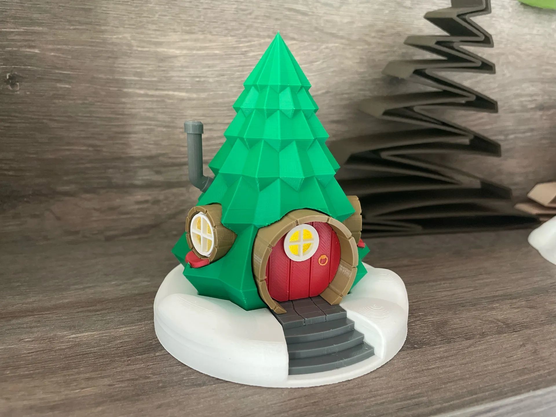 Xmas-Tree Fairy-House for Christmas Village 3D print model_2