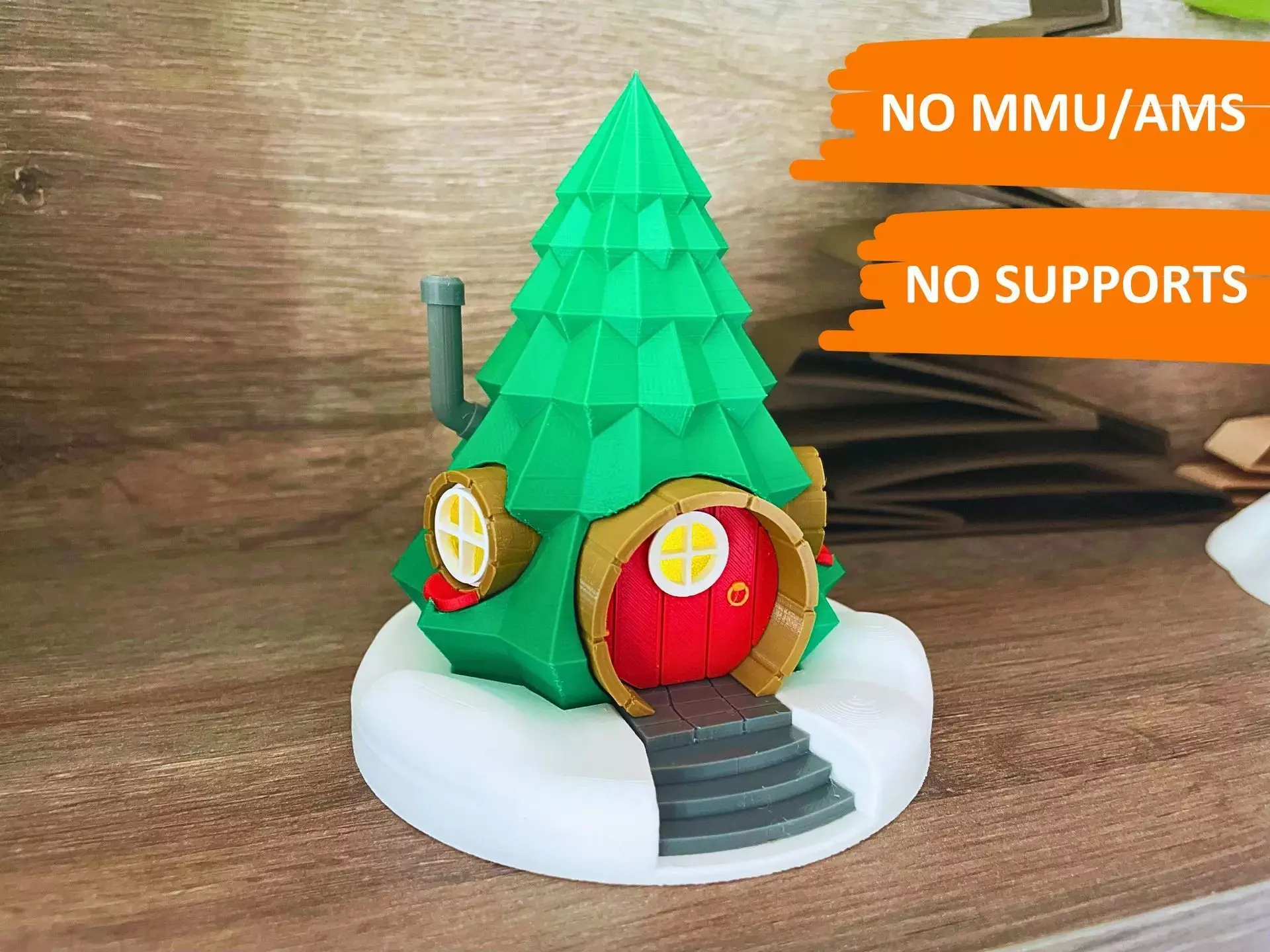 Xmas-Tree Fairy-House for Christmas Village 3D print model_0