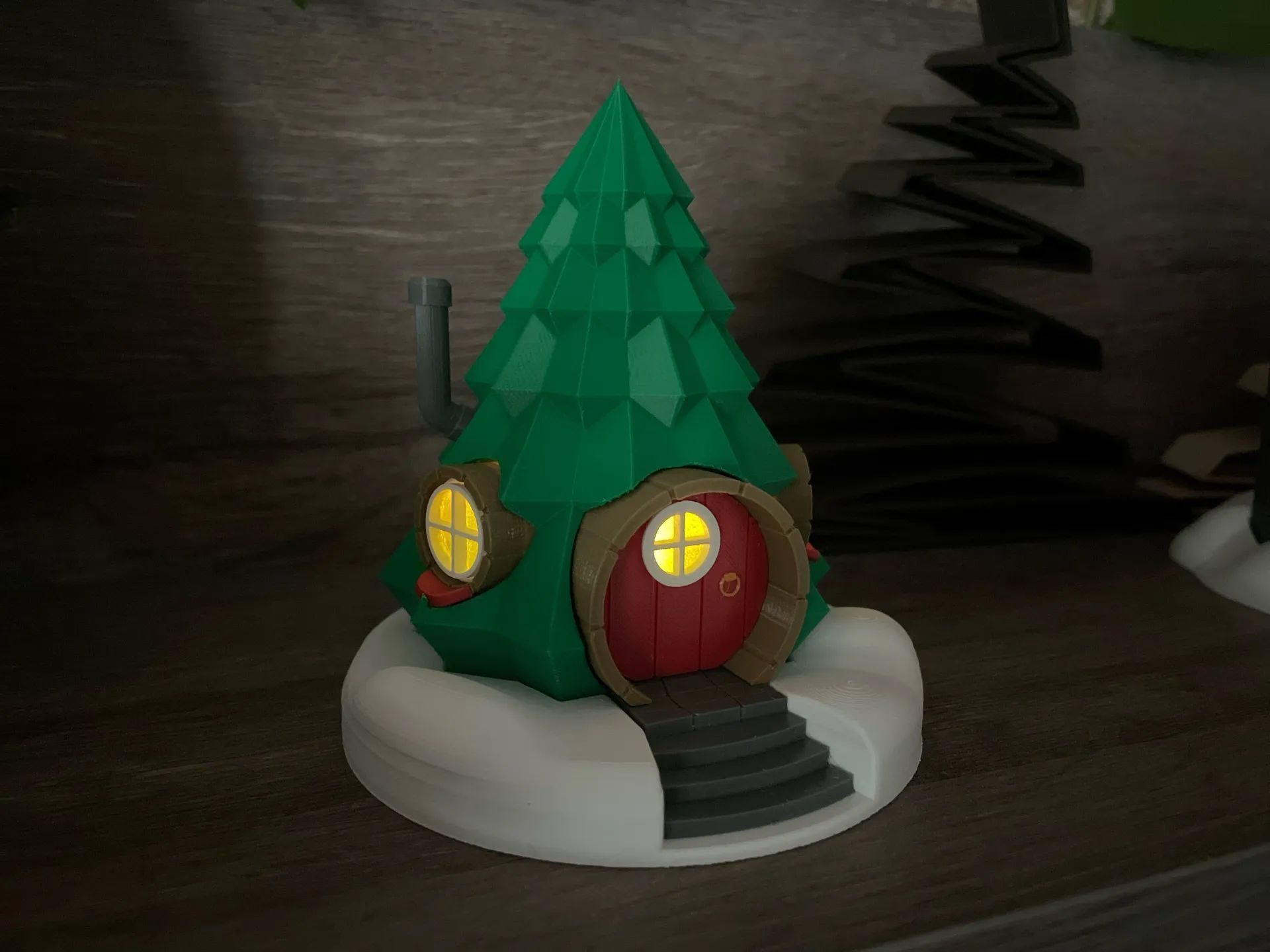 Xmas-Tree Fairy-House for Christmas Village 3D print model_1