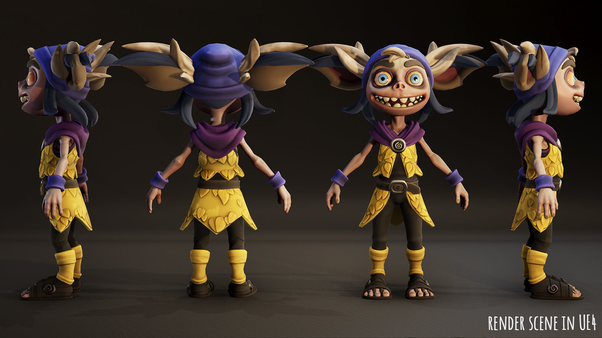 Stylized Forest Spirit 1 Low-poly 3D model_11