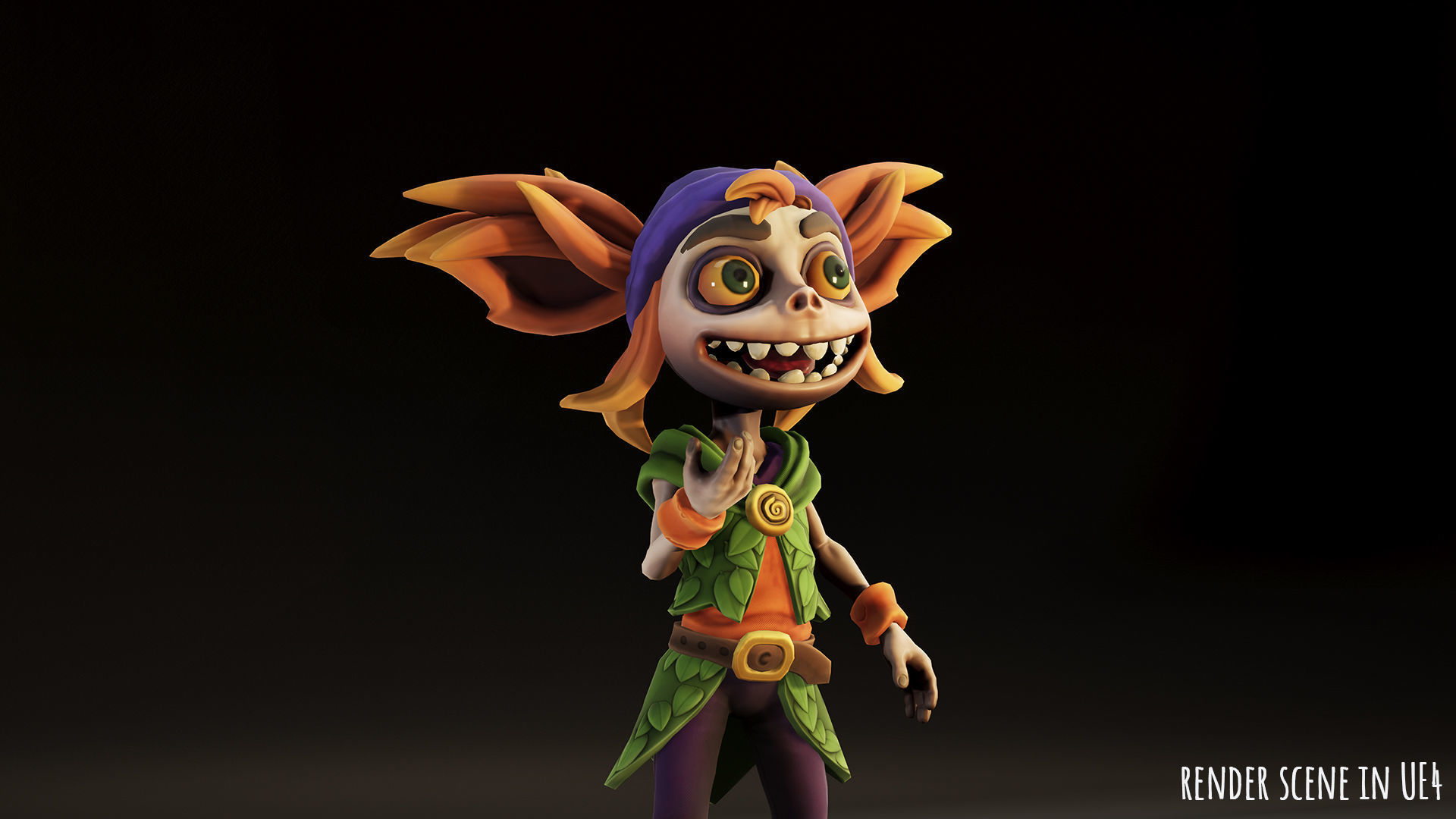 Stylized Forest Spirit 1 Low-poly 3D model_13