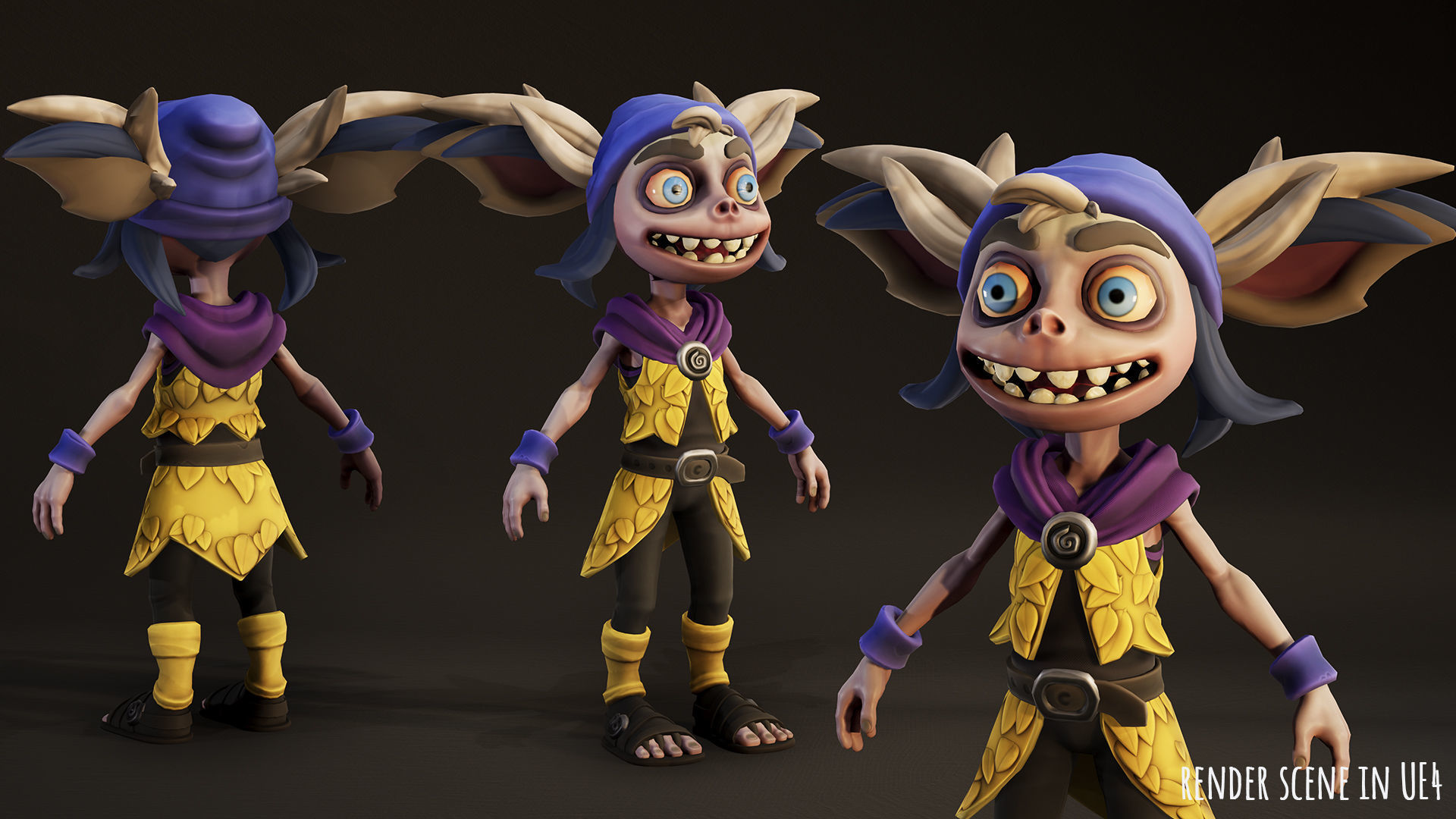 Stylized Forest Spirit 1 Low-poly 3D model_4