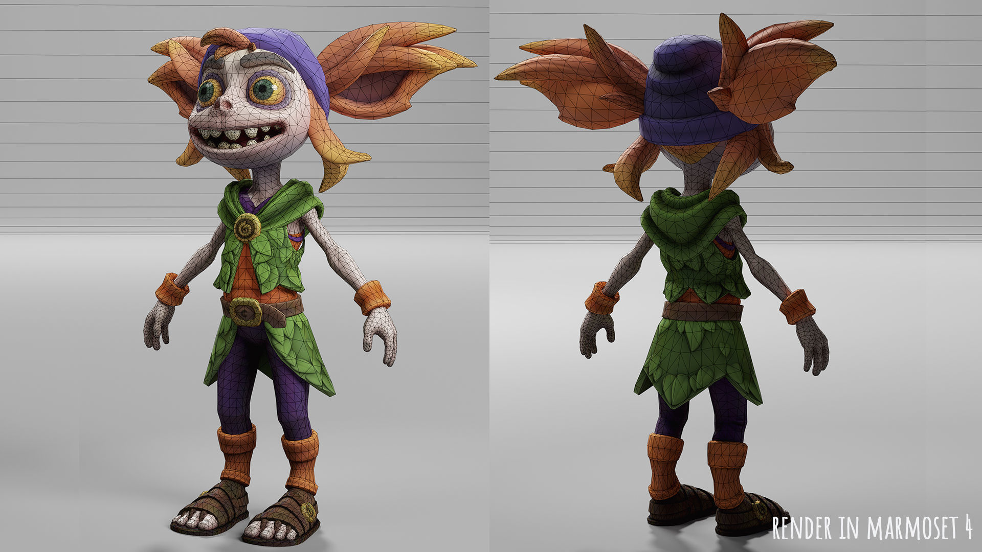 Stylized Forest Spirit 1 Low-poly 3D model_18