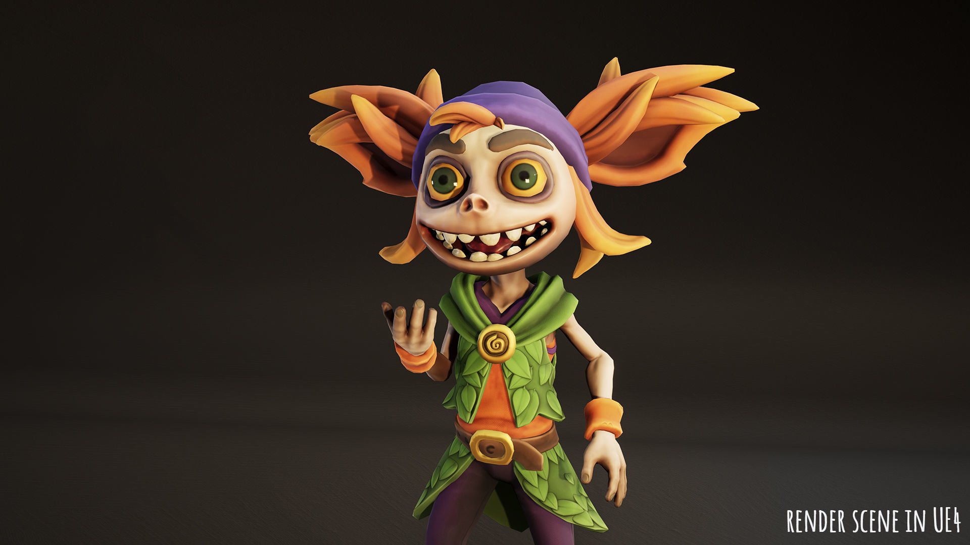 Stylized Forest Spirit 1 Low-poly 3D model_7