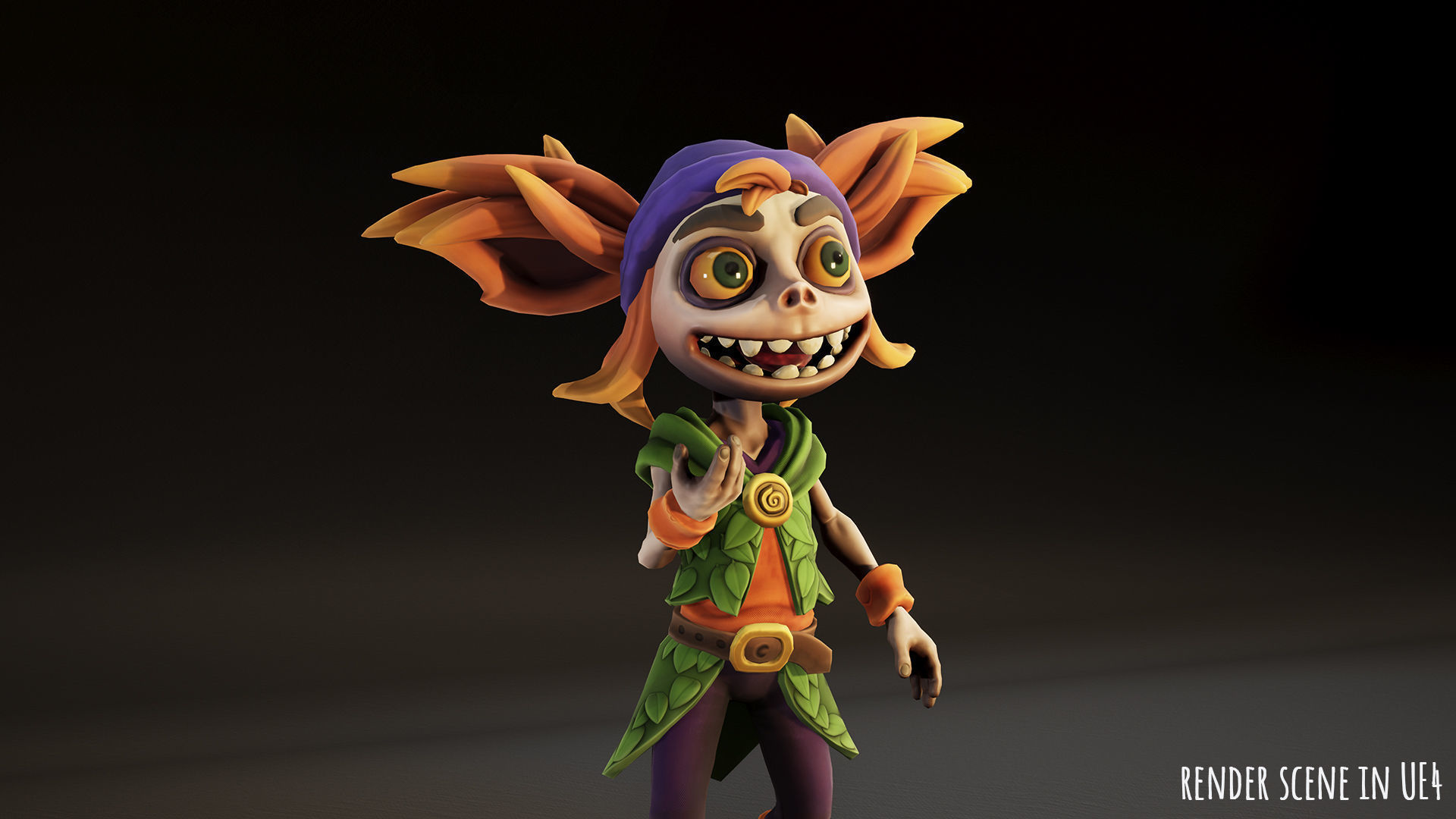 Stylized Forest Spirit 1 Low-poly 3D model_8