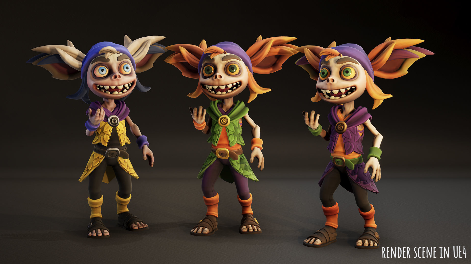 Stylized Forest Spirit 1 Low-poly 3D model_12