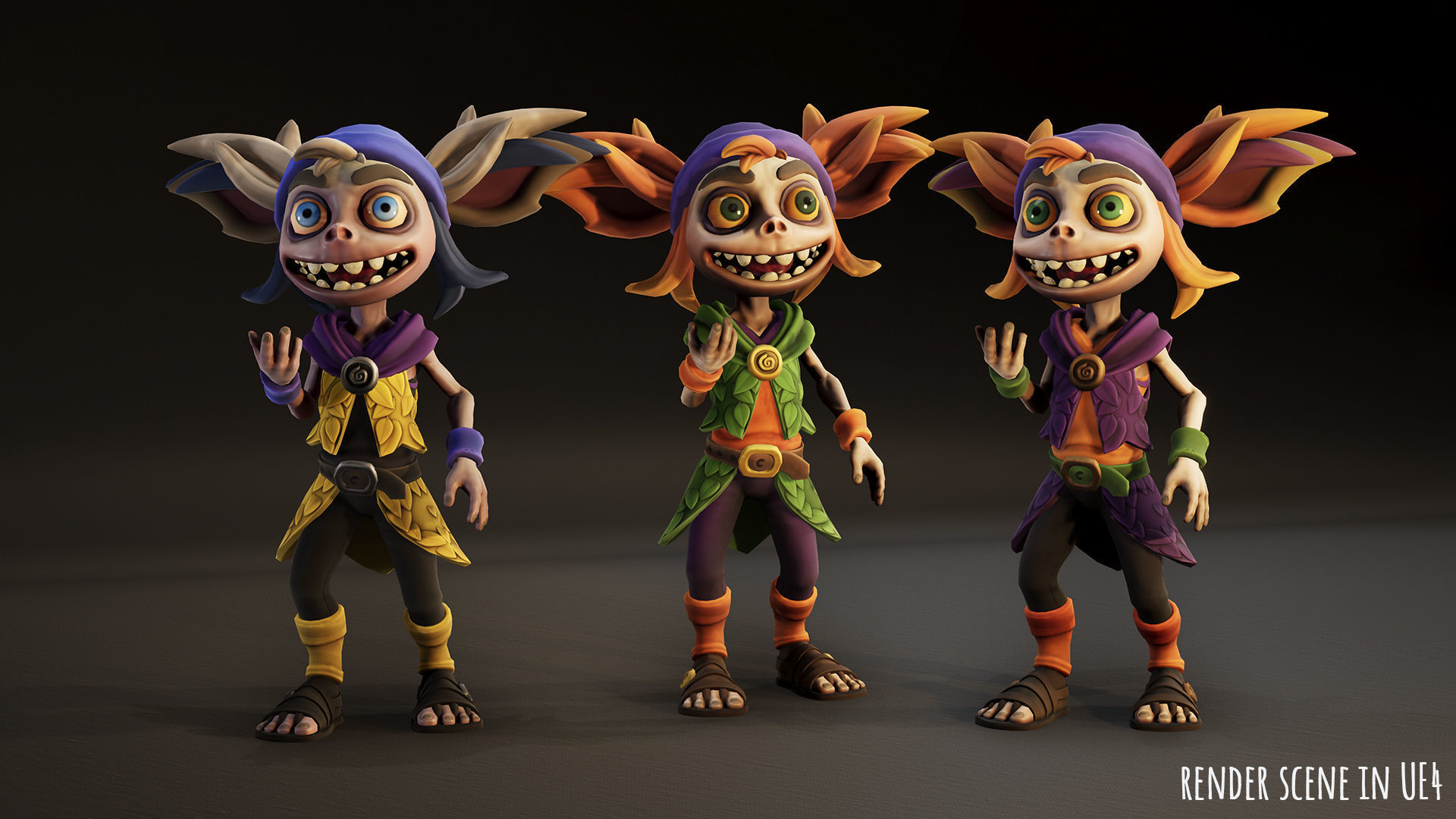 Stylized Forest Spirit 1 Low-poly 3D model_2