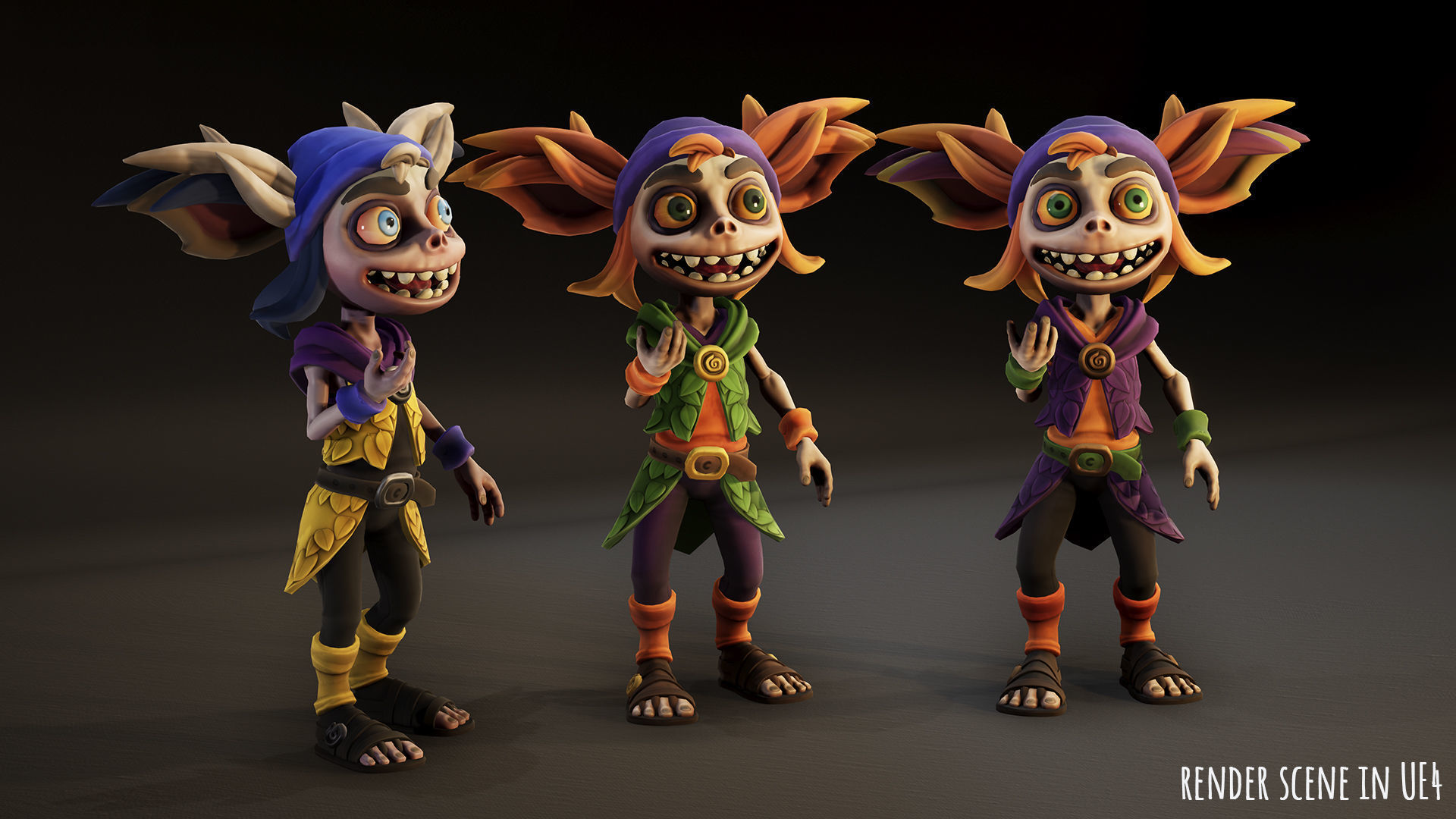 Stylized Forest Spirit 1 Low-poly 3D model_17