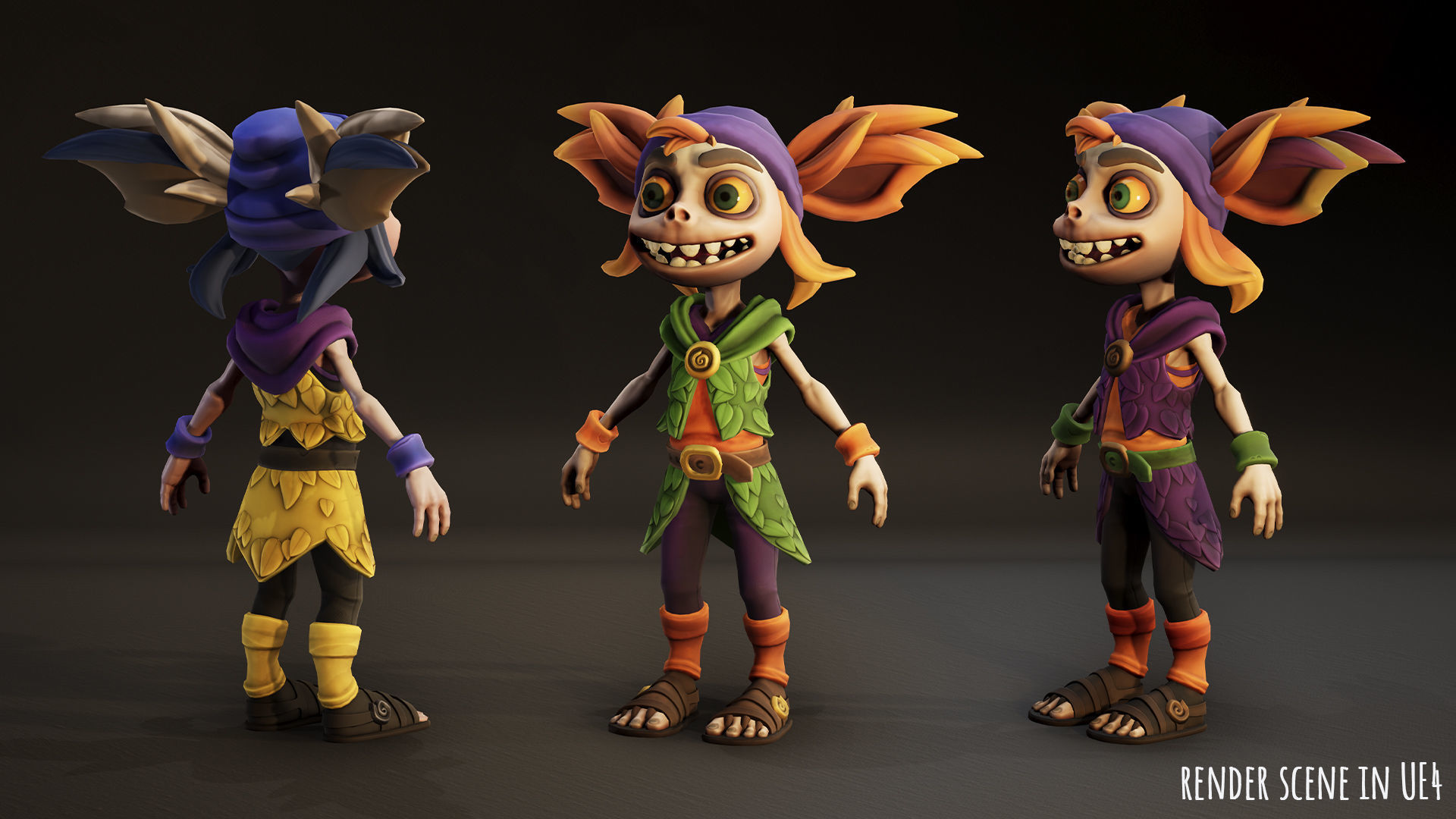 Stylized Forest Spirit 1 Low-poly 3D model_15