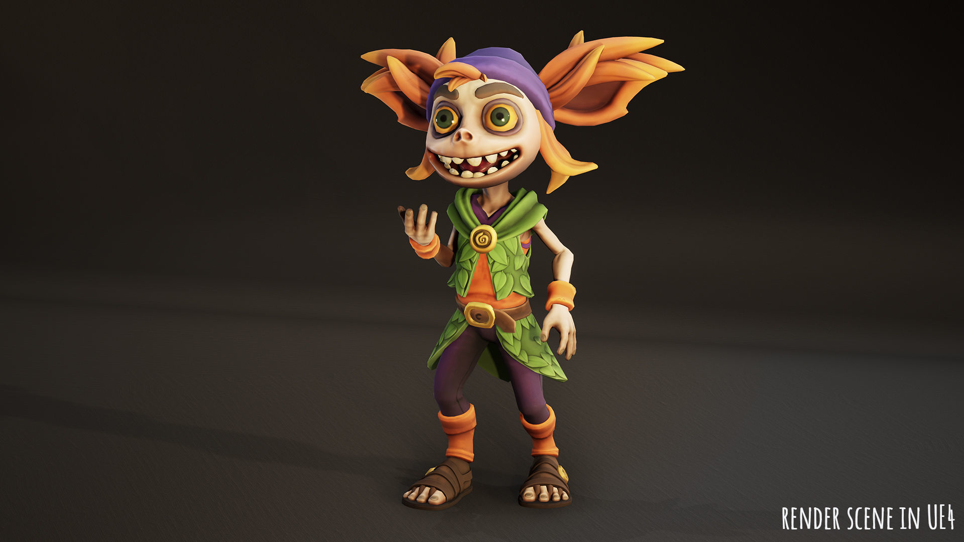 Stylized Forest Spirit 1 Low-poly 3D model_16