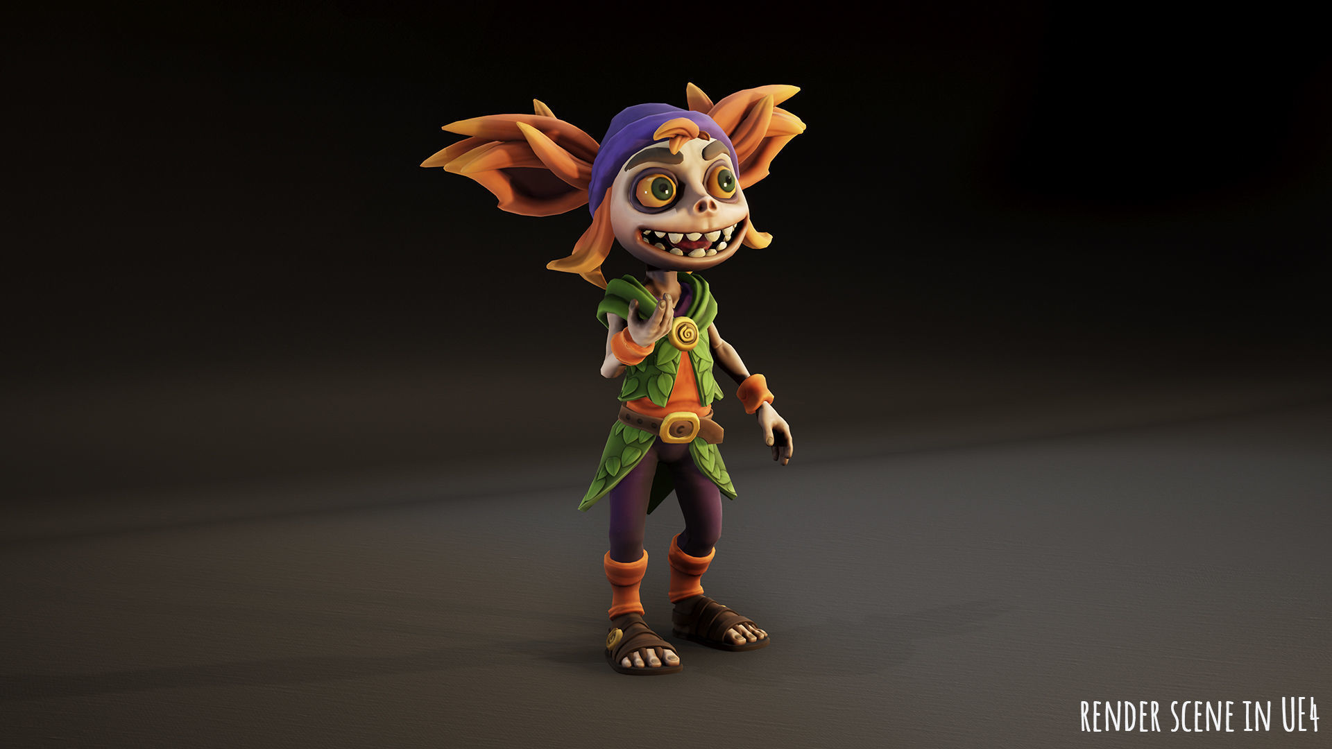 Stylized Forest Spirit 1 Low-poly 3D model_14