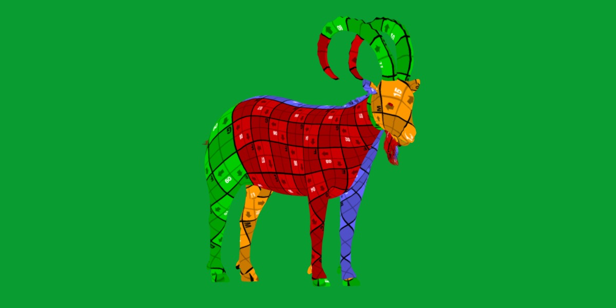 Nubian Ibex Goat Low-poly 3D model_14