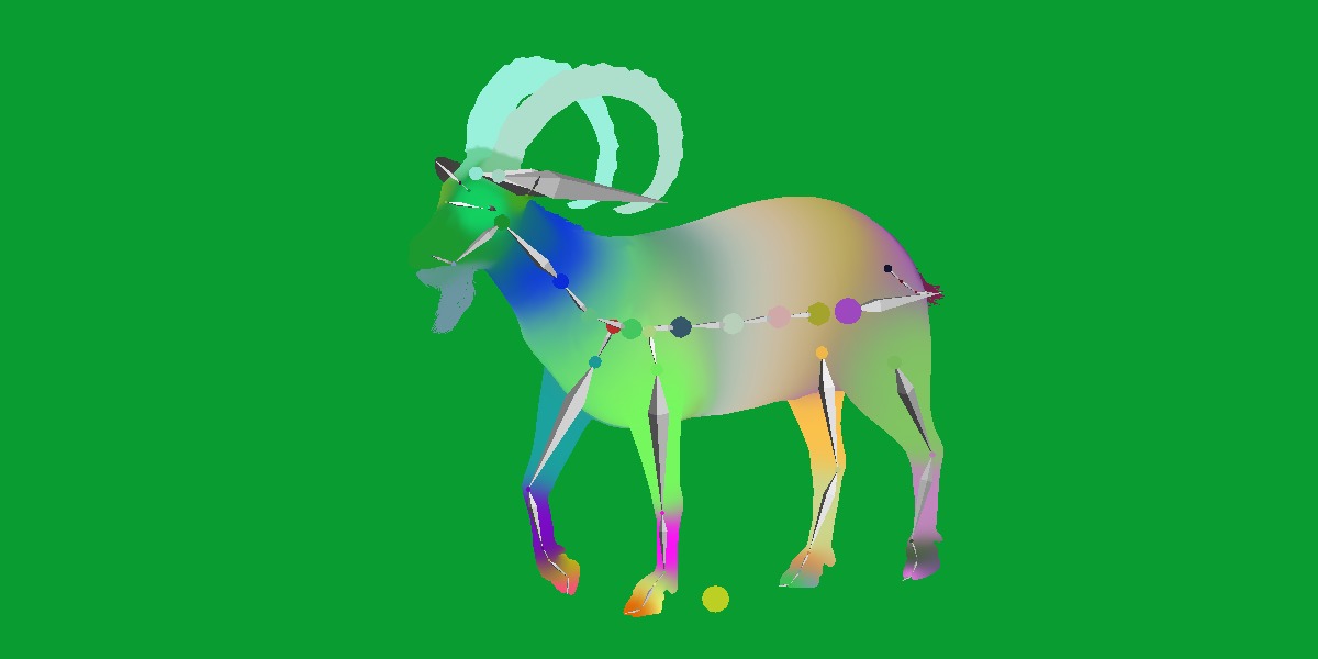 Nubian Ibex Goat Low-poly 3D model_18