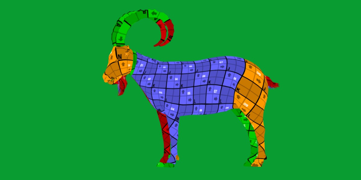 Nubian Ibex Goat Low-poly 3D model_13