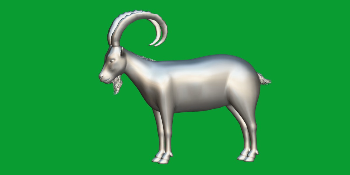 Nubian Ibex Goat Low-poly 3D model_8