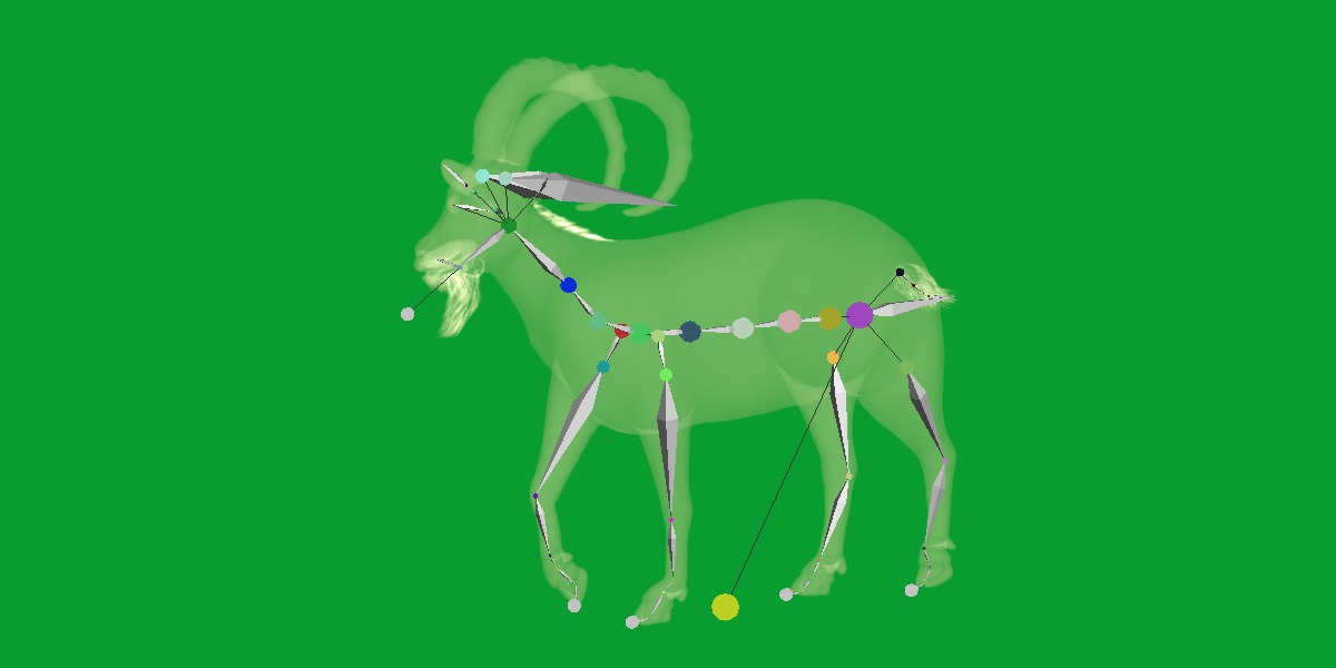 Nubian Ibex Goat Low-poly 3D model_17